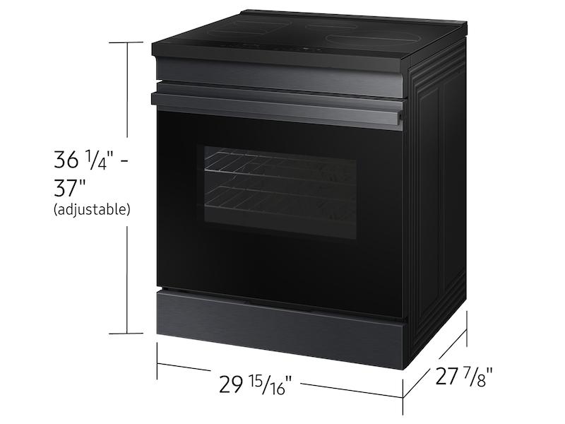 Samsung NSI6DG9100MT Bespoke 6.3 Cu. Ft. Smart Slide-In Induction Range With Anti-Scratch Glass Cooktop In Matte Black Steel