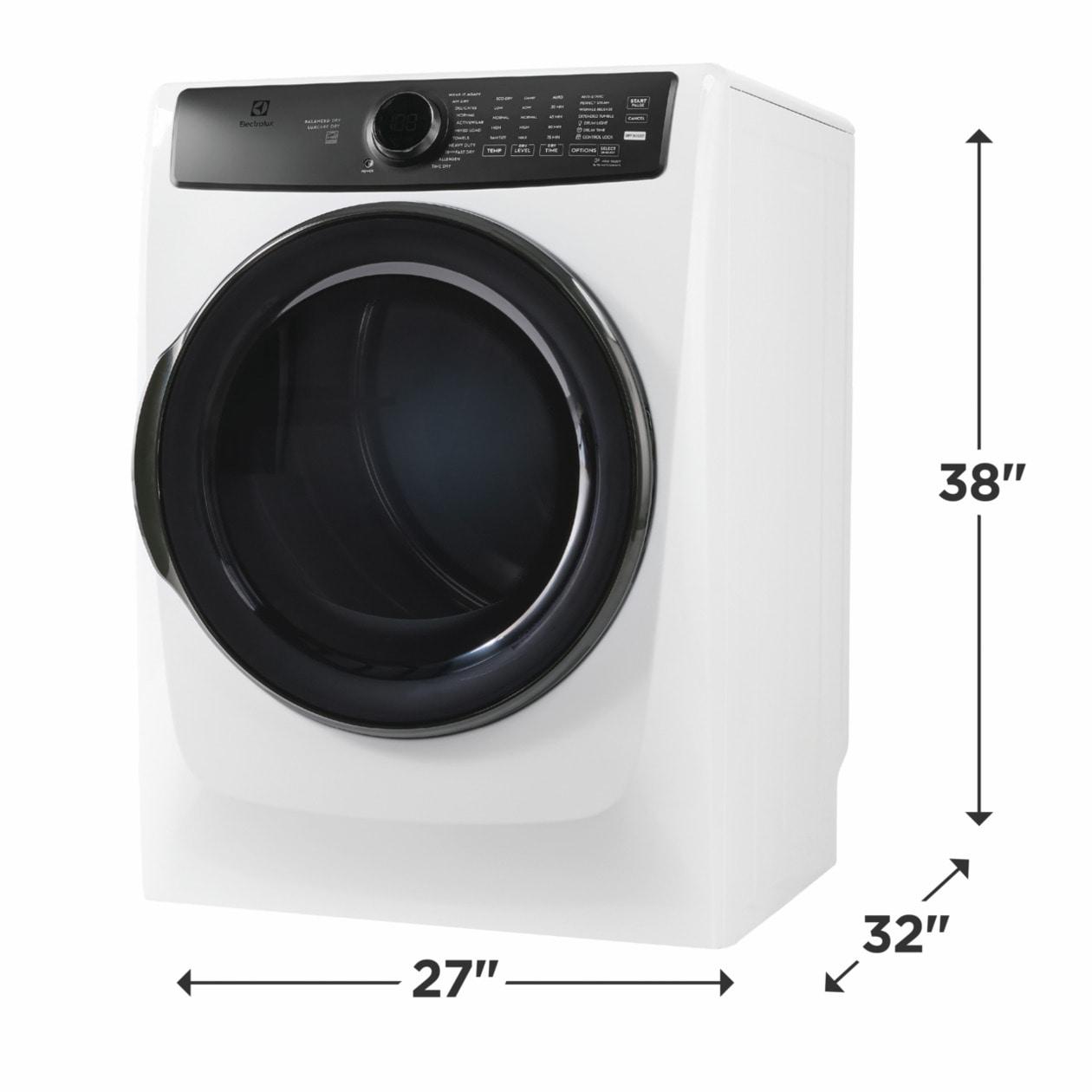 Electrolux ELFE7738AW Electrolux Front Load Perfect Steam™ Electric Dryer With Balanced Dry™ And Instant Refresh - 8.0 Cu. Ft.