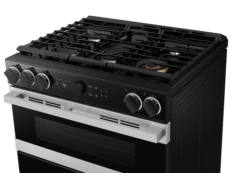 Samsung NSY6DG8550SR Bespoke Smart Slide-In Dual Fuel Range 6.3 Cu. Ft. With Flex Duo™ & Illuminated Precision Knobs In Stainless Steel
