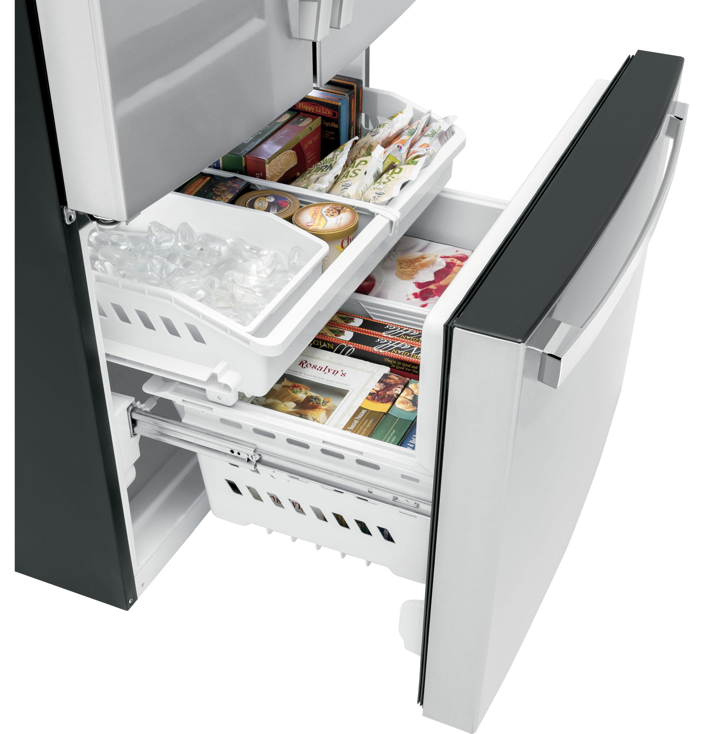 Ge Appliances GWE22JYMFS Ge® Energy Star® 21.9 Cu. Ft. Fingerprint Resistant Counter-Depth French-Door Refrigerator