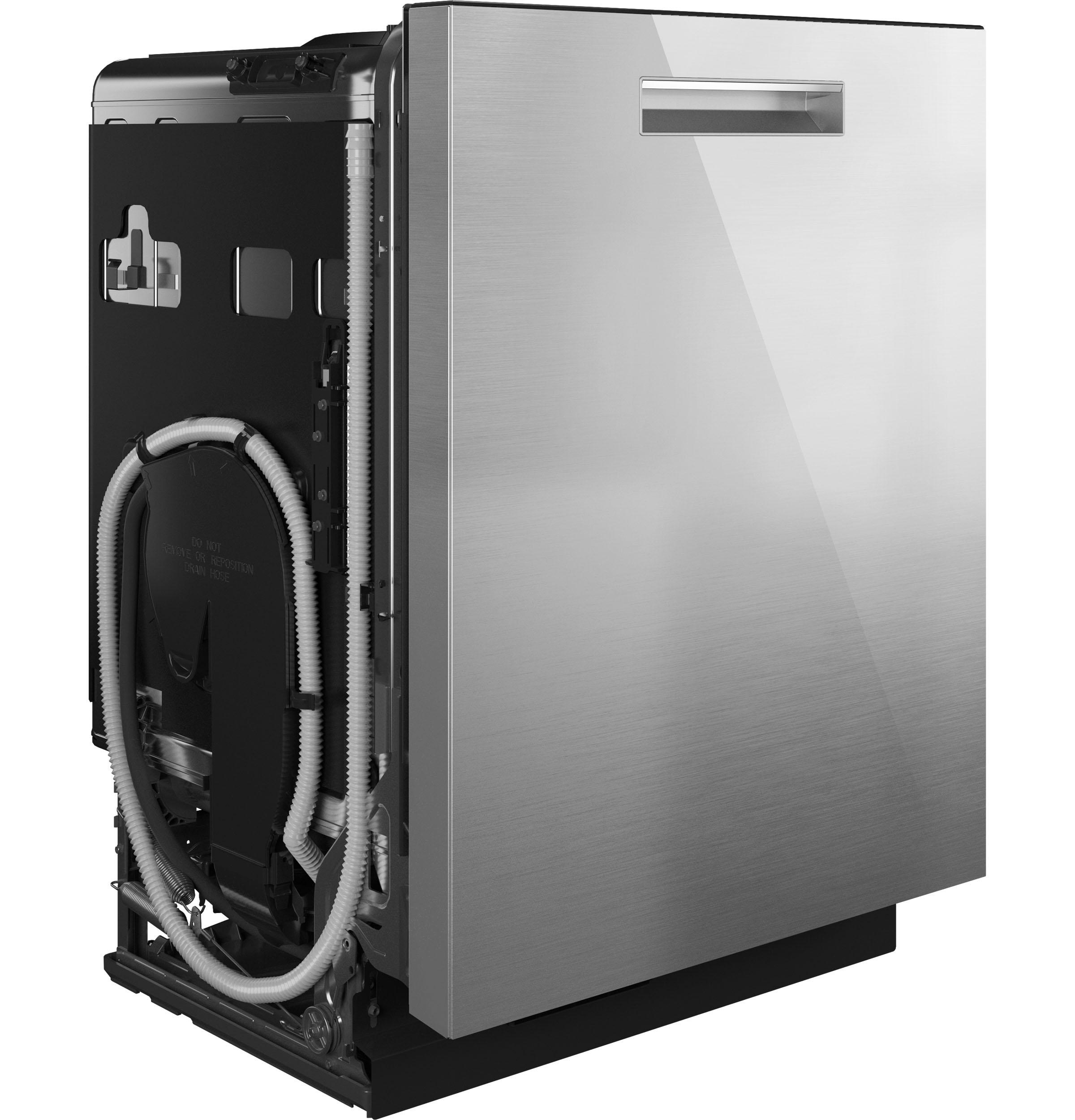 Cafe CDP888M5VS5 Café™ Customfit Energy Star Stainless Interior Smart Dishwasher With Ultra Wash Top Rack And Dual Convection Ultra Dry, Led Lights, 39 Dba In Platinum Glass