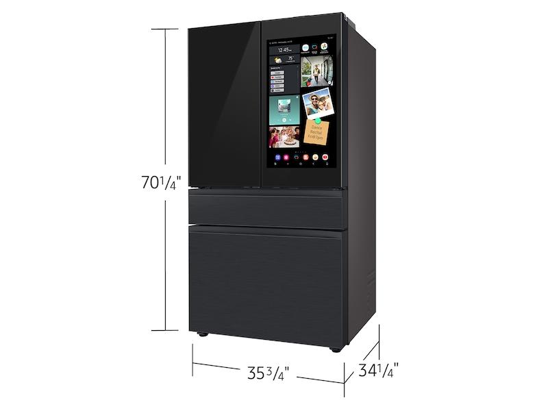 Samsung RF90F29AECE Bespoke 29 Cu. Ft. 4-Door French Door Refrigerator With Ai Family Hub™+ & Ai Vision Inside™ In Charcoal Glass And Black/Charcoal