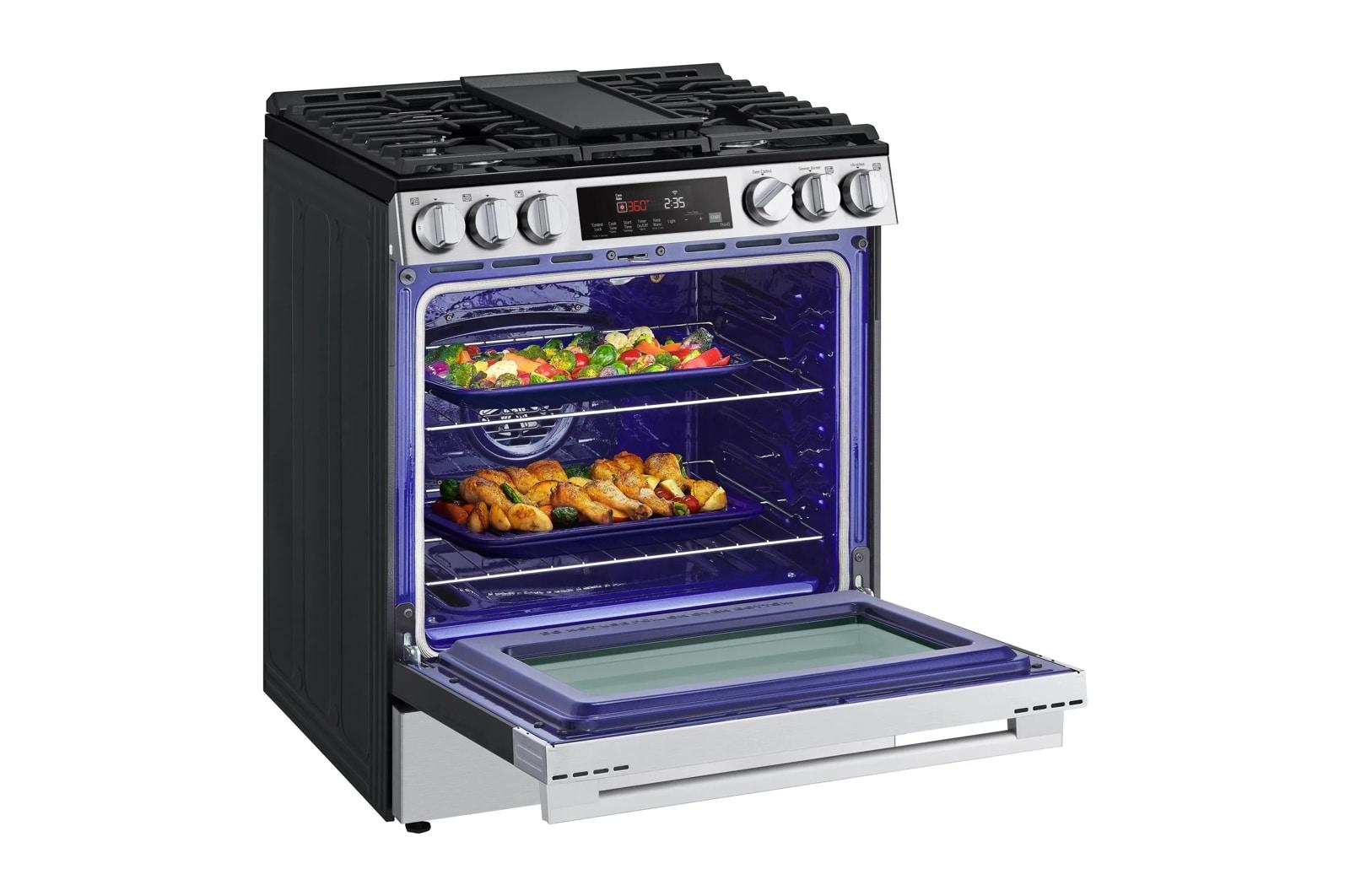 Lg LSGL5833X 5.8 Cu. Ft. Smart Gas Slide-In Range With Convection, Air Fry And Easyclean®