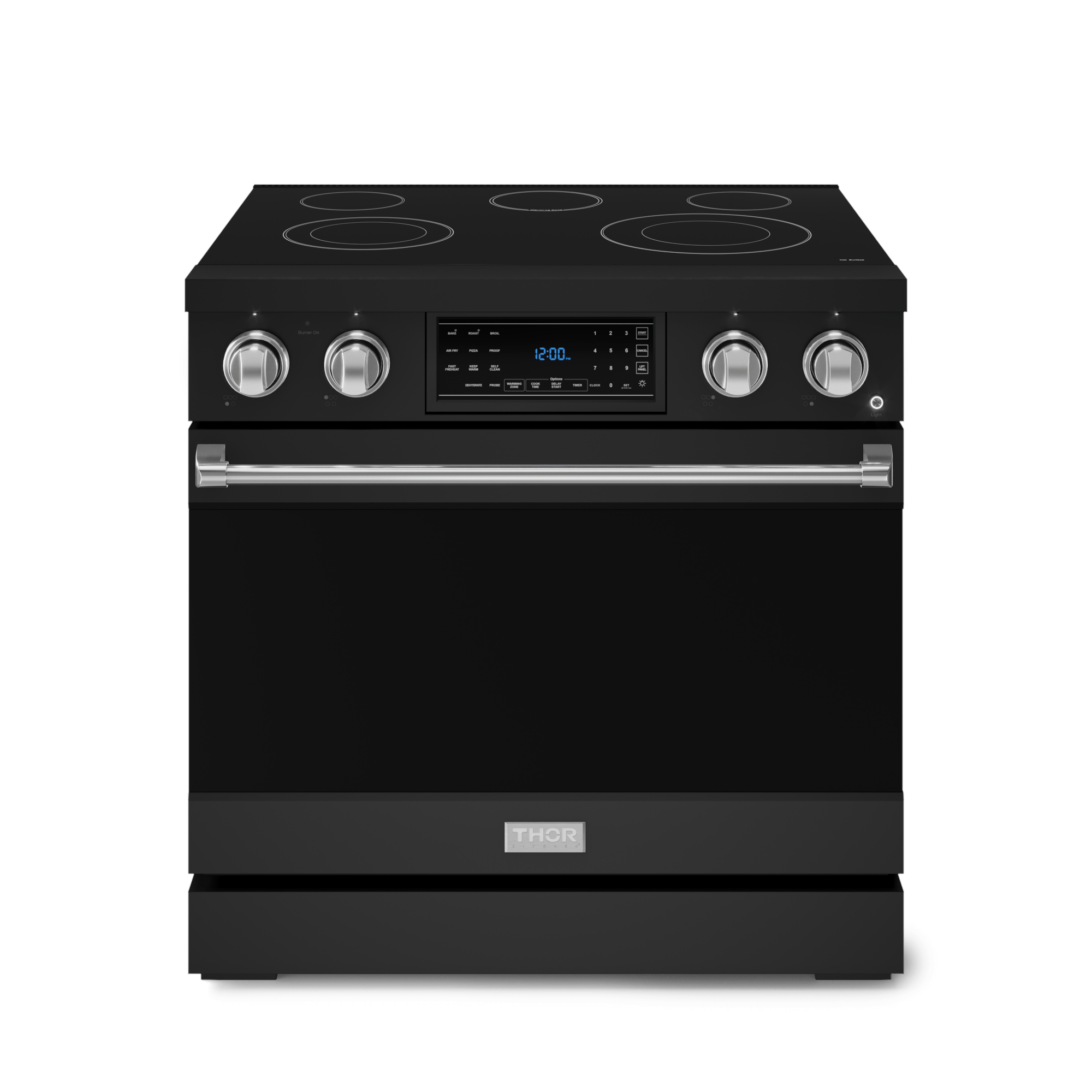 Thor Kitchen RSE36BSS 36 Inch Professional Electric Range With Tilt Panel Touch Control In Black/Stainless Steel Gordon Ramsay Series - Rse36B-Ss