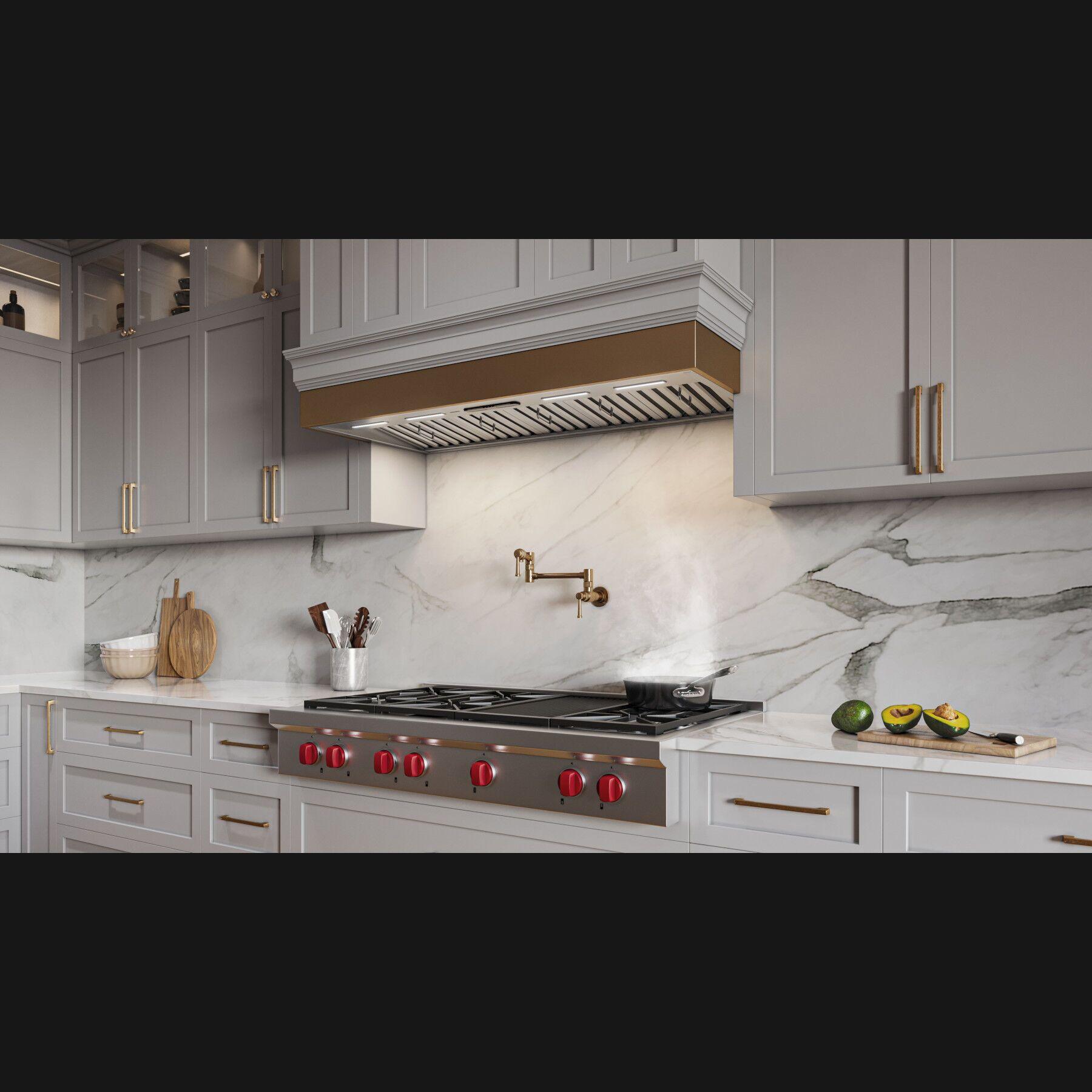 Best Range Hoods HBN566212SS 66-Inch Built-In Range Hood With True Iq Blower System, 1240 Truecfm, 23-1/2" Depth, Stainless Steel (Hbn5 Series)