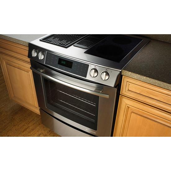 Jennair JES9860CAW Slide-In Modular Electric Downdraft Range With Convection, 30"