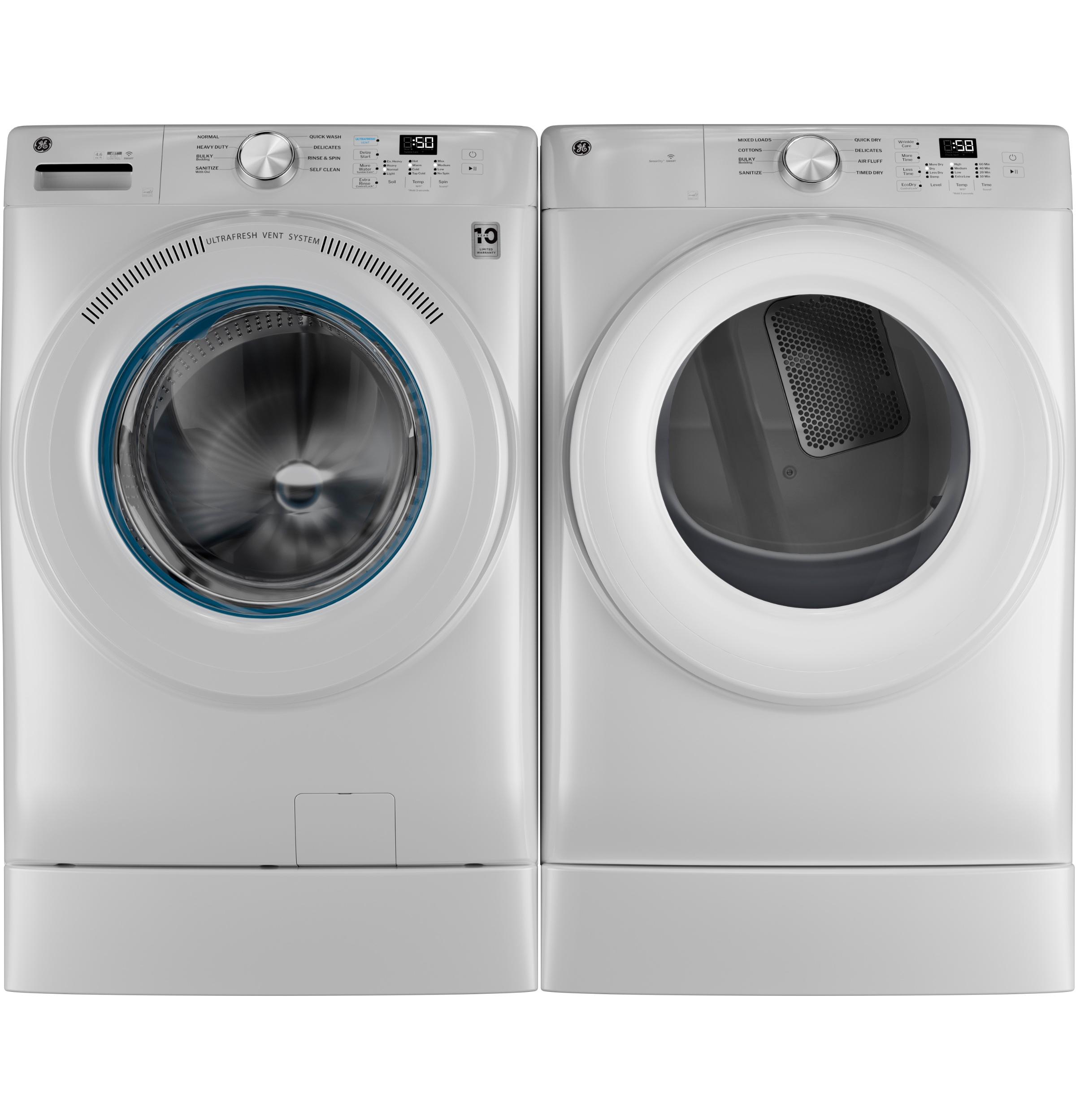 Ge Appliances GFD35ESSYWW Ge® Energy Star® 7.8 Cu. Ft. Capacity Smart Front Load Electric Dryer