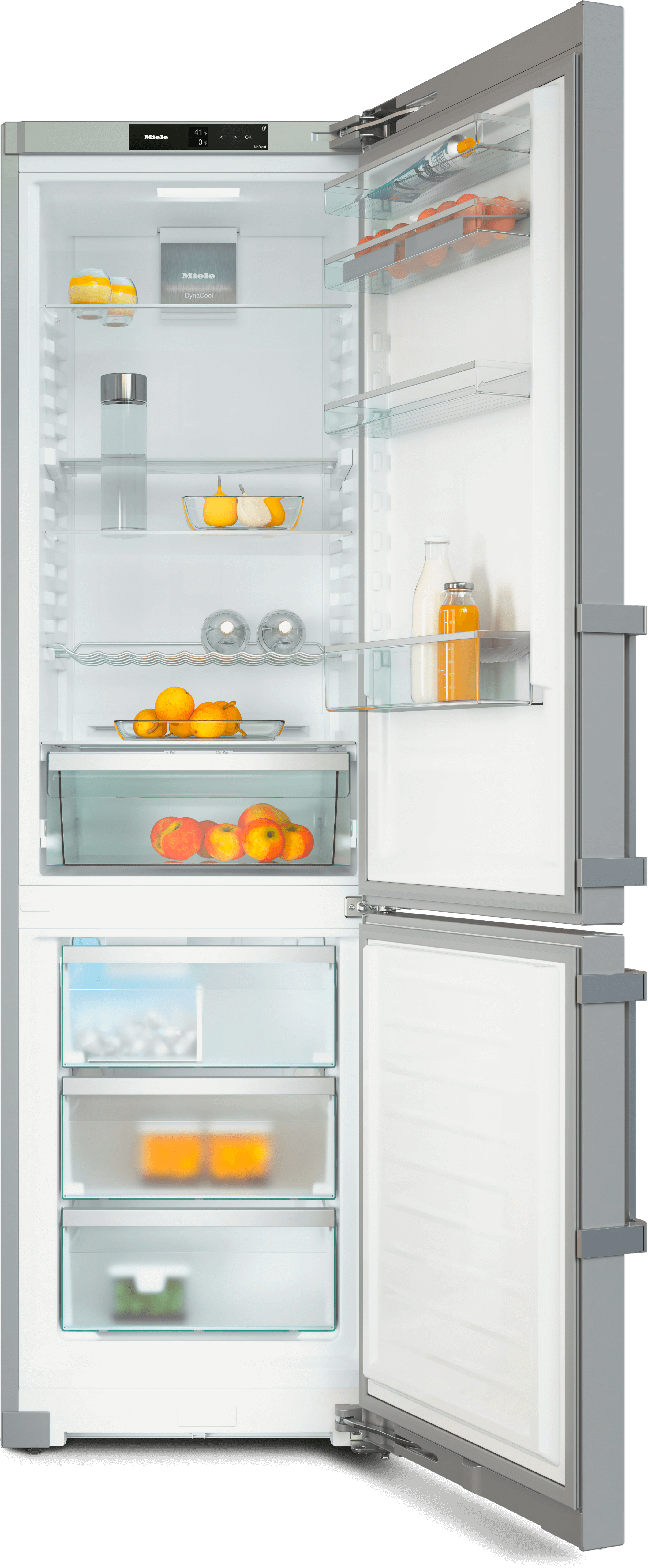 Miele KFN4799DDENA Kfn 4799 Dde Na Stainless Steel/Cleansteel - Freestanding Fridge-Freezer With Dailyfresh, Nofrost, And Icemaker For Fresh Ice Cubes Any Time.