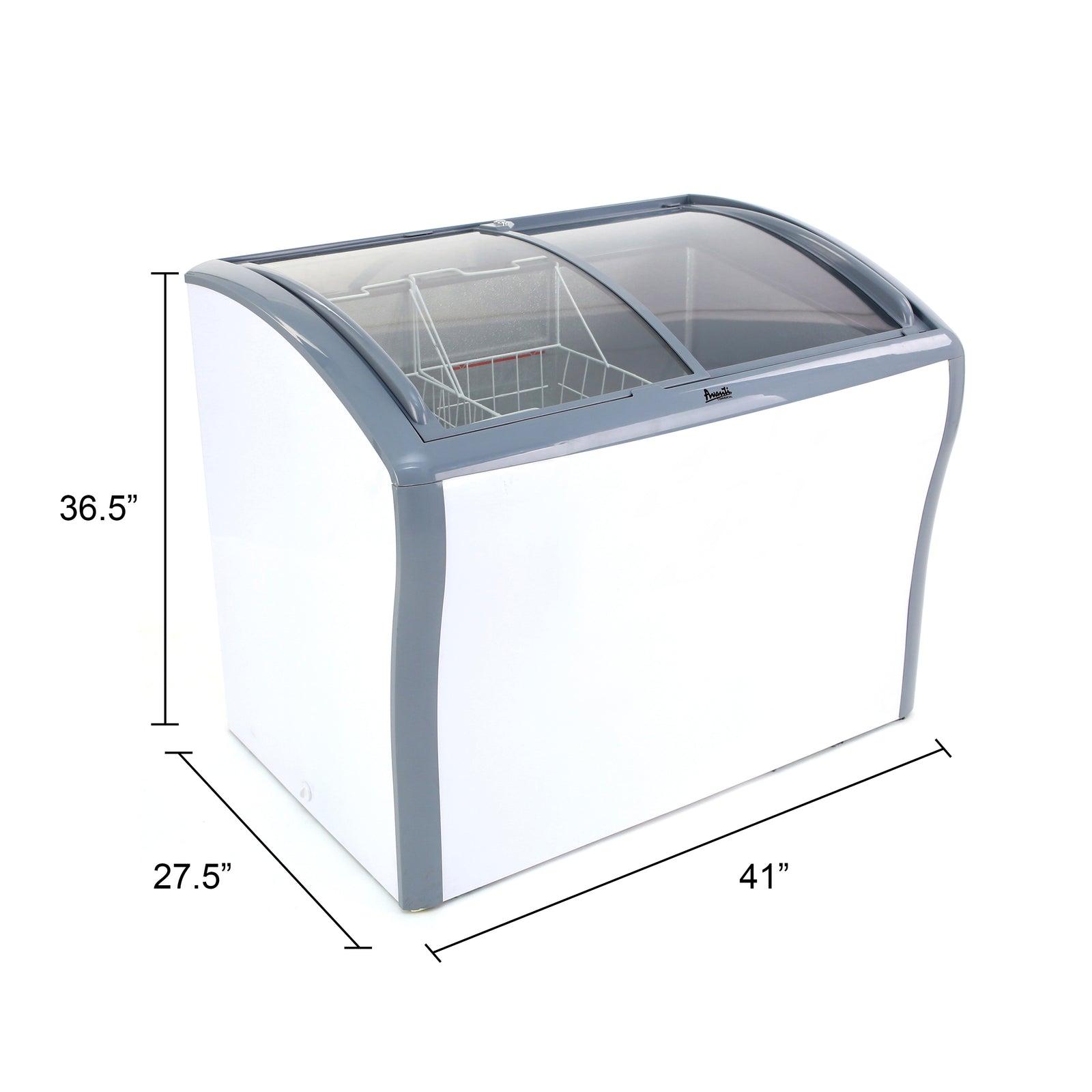 Avanti CFC836Q0WG Avanti 9.5 Cu. Ft. Commercial Glass Top Freezer Or Refrigerator - White / 9.5 Cu. Ft.