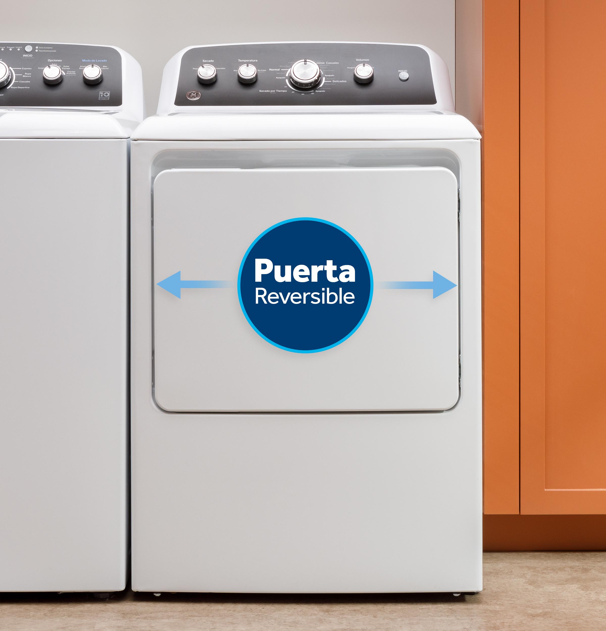 Ge Appliances ETD48GASWWB Ge® 7.2 Cu. Ft. Capacity Gas Dryer With Spanish Panel And Up To 120 Ft. Venting​
