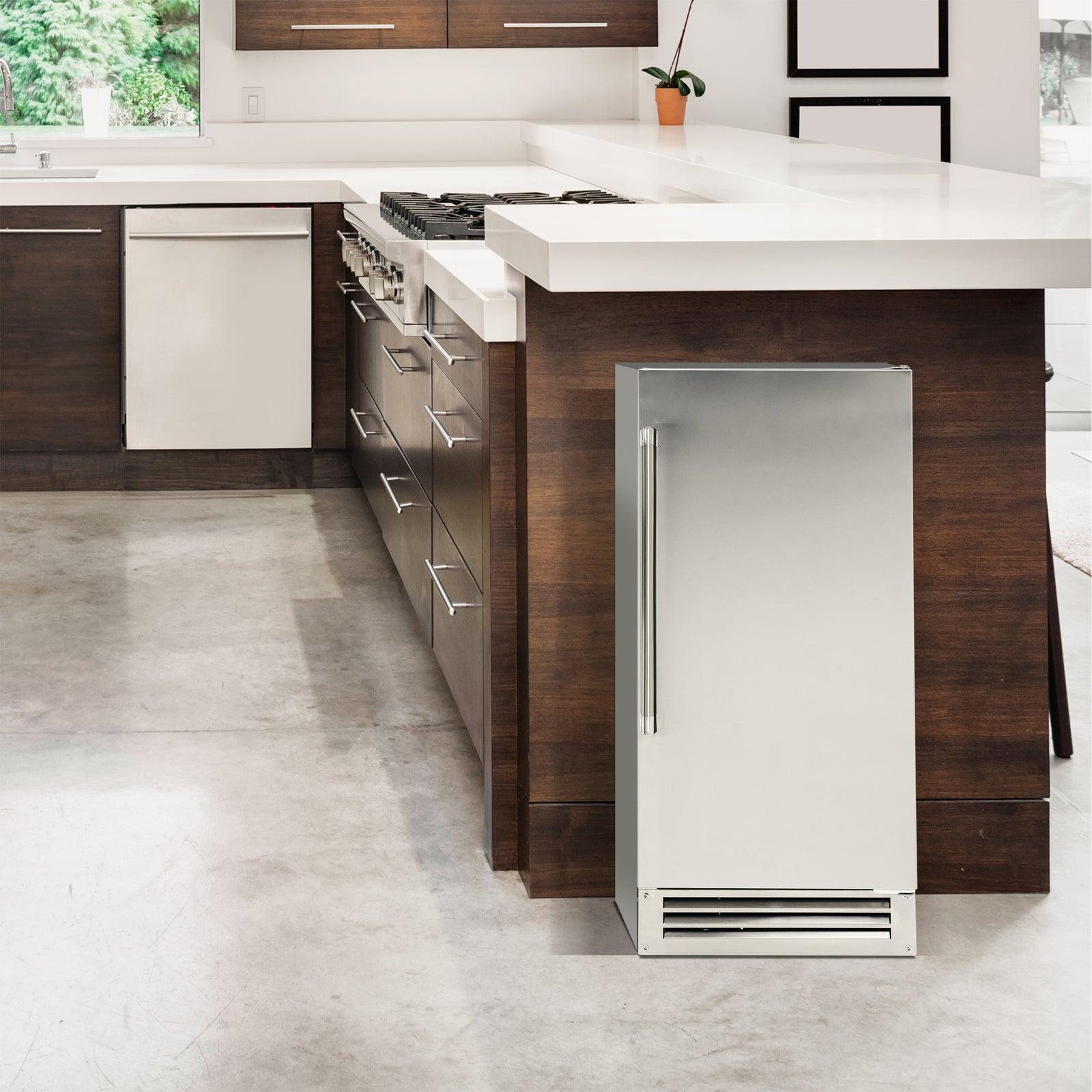 Avanti IME49U3SIS Avanti Elite Built-In Or Freestanding Ice Maker, 15" - Stainless Steel / 49 Lbs