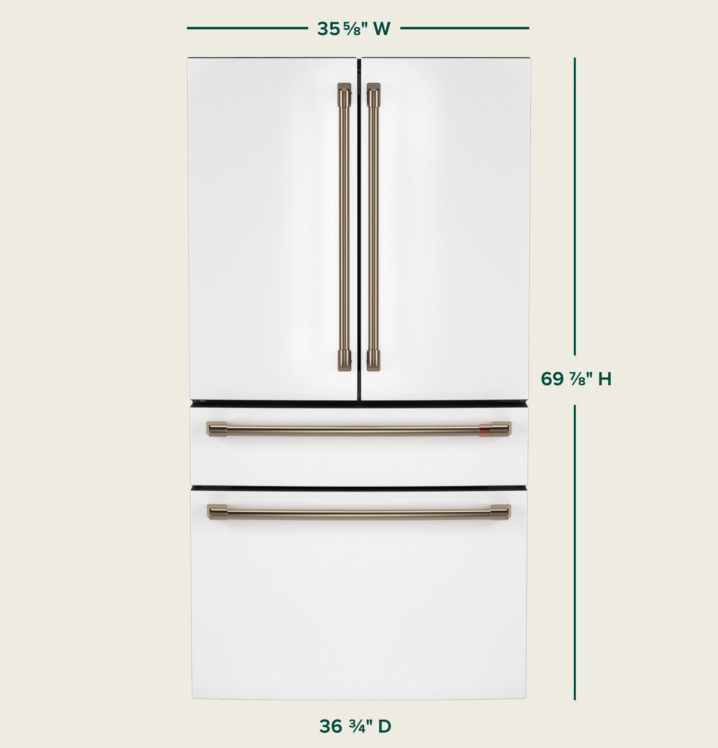 Cafe CJE23DP4WW2 Café™ Energy Star® 23.2 Cu. Ft. Smart Counter-Depth 4-Door French-Door Refrigerator With Dual-Dispense Autofill Pitcher