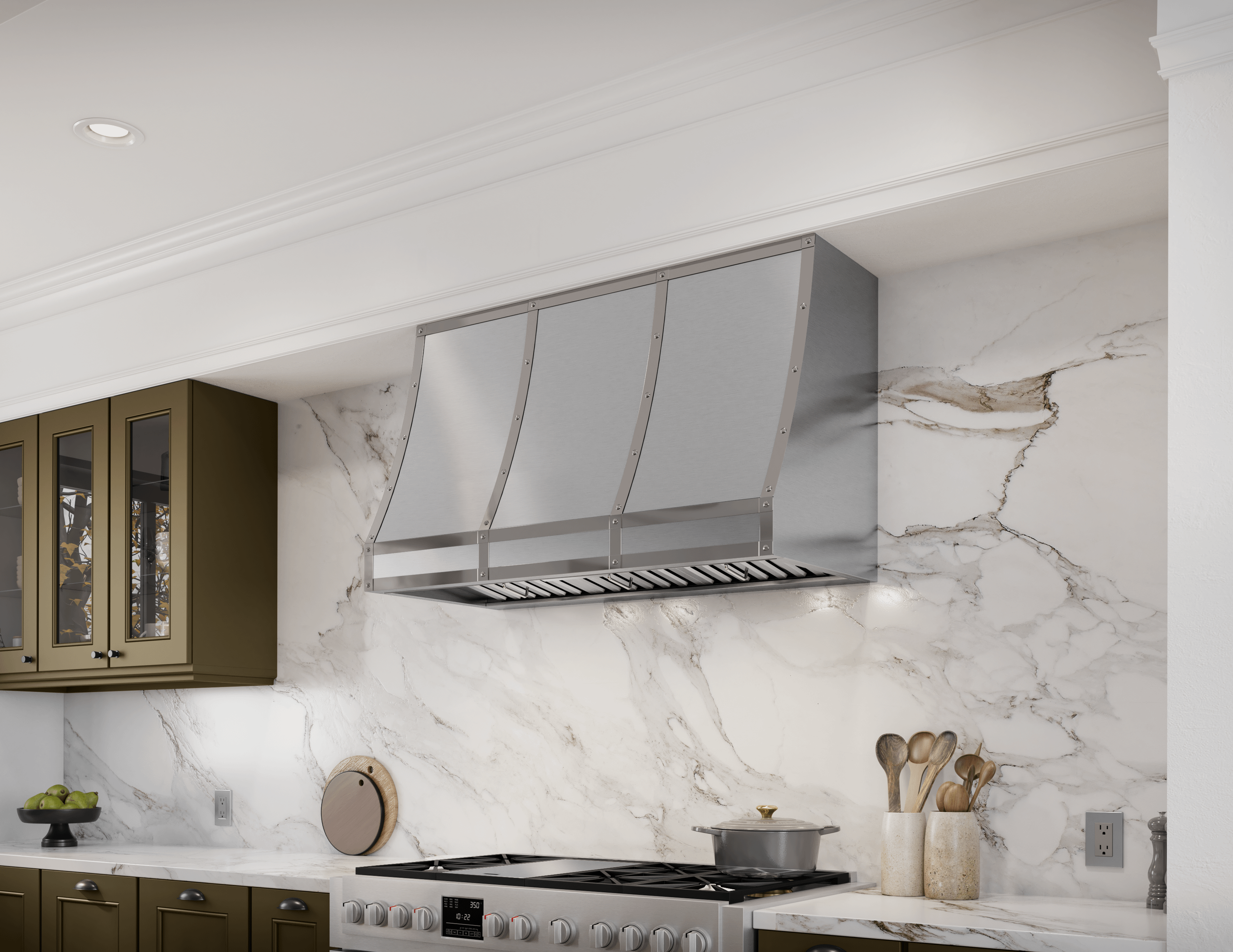 Zephyr CHFT48ASX Forte Wall Custom Hood, 48In, Ss, Body Only Insert Sold Separately