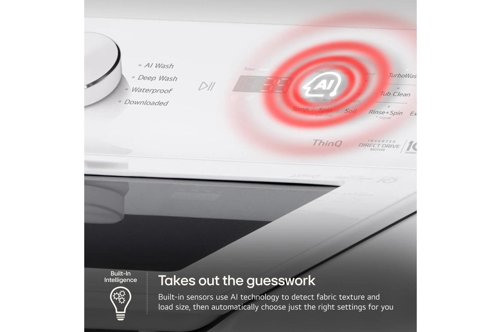 Lg WT8200CW 5.0 Cu. Ft. Mega Capacity Smart Top Load Washer With Easyunload™ & Ai Sensing
