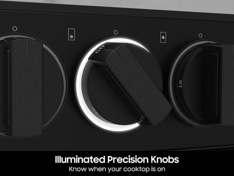 Samsung NSY6DG8550SR Bespoke Smart Slide-In Dual Fuel Range 6.3 Cu. Ft. With Flex Duo™ & Illuminated Precision Knobs In Stainless Steel