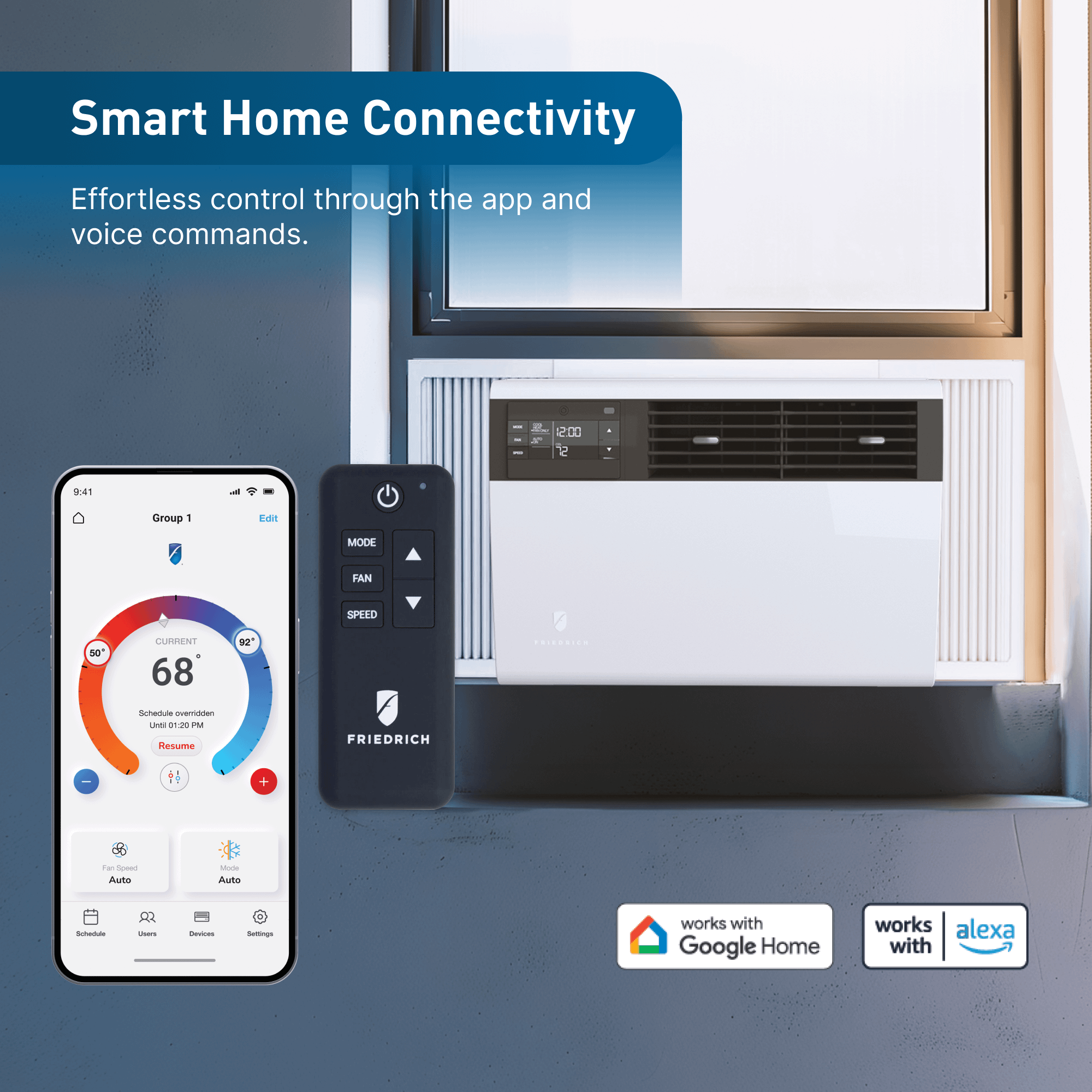 Friedrich KCVM18B30A Friedrich K Hl Inverter 18,000 Btu 230V Smart Window/Wall Air Conditioner - Cool Only