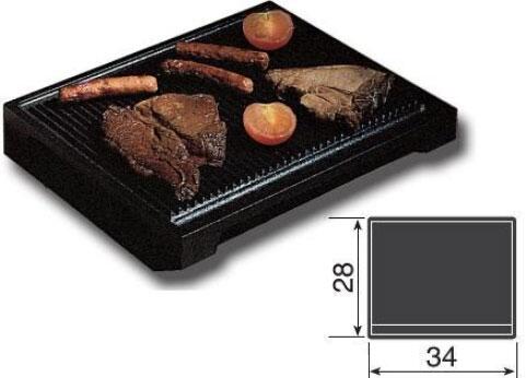Ilve A00608 Large Flat Cast Iron Steak Grill Pan