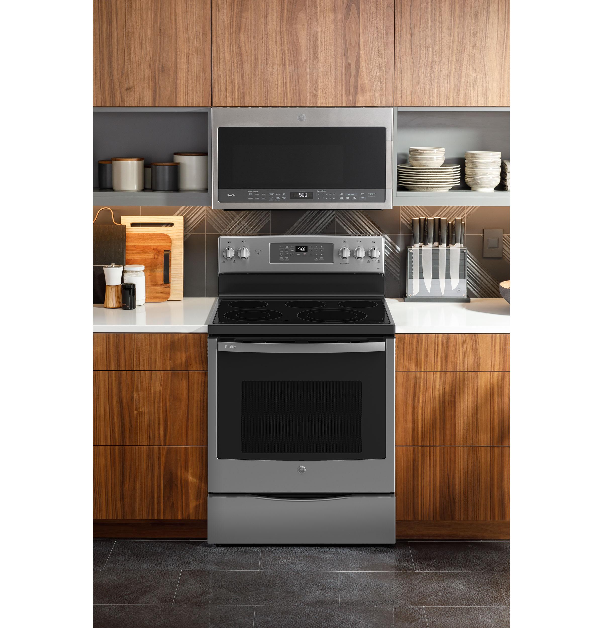 Ge Appliances PB900YVFS Ge Profile™ 30" Smart Free-Standing Electric Convection Fingerprint Resistant Range With No Preheat Air Fry