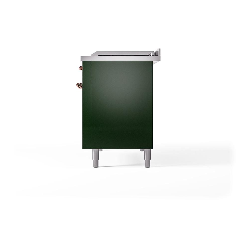 Ilve UN48FQNMPEGP Ilve Un48Fqnmpegp Nostalgie Ii Noblesse 48" Dual Fuel Range (8 Sealed Burners + Griddle, Natural Gas, Solid Door, Emerald Green, Copper)