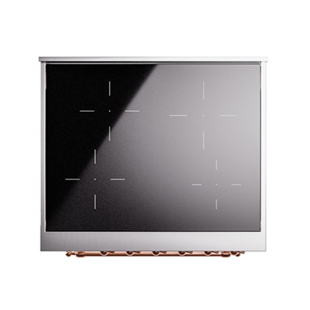 Ilve UNI304NMPAWP Ilve Uni304Nmpawp Nostalgie Ii Noblesse 30" Induction Range (Triple Glass Door, Antique White, Copper)