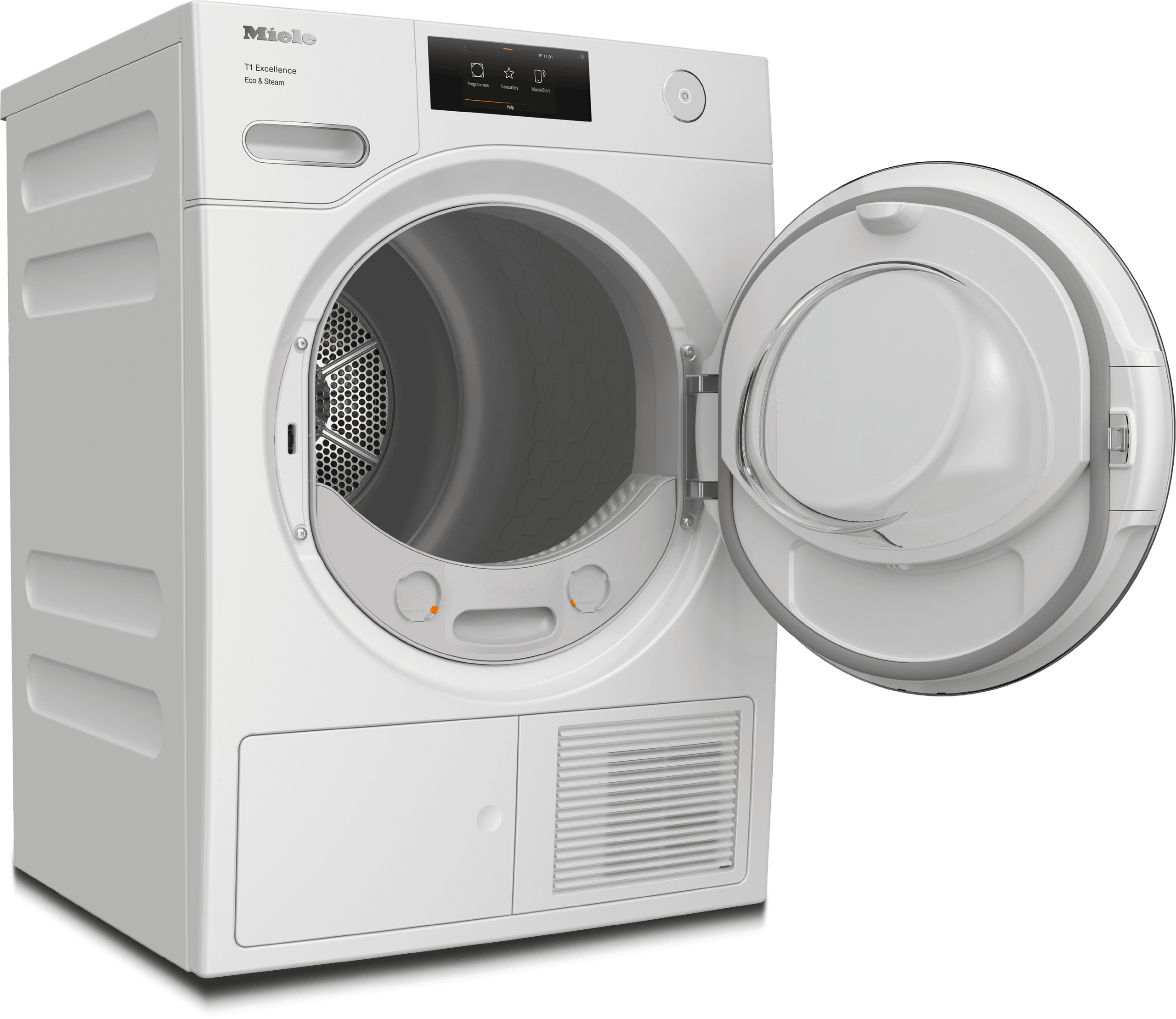 Miele TXR860WP Txr860Wp Eco & Steam Lotus White - T1 Heat-Pump Dryer: 18 Lb M Touch Steamfinish Honeycomb Drum Fragrancedos Miele@Home