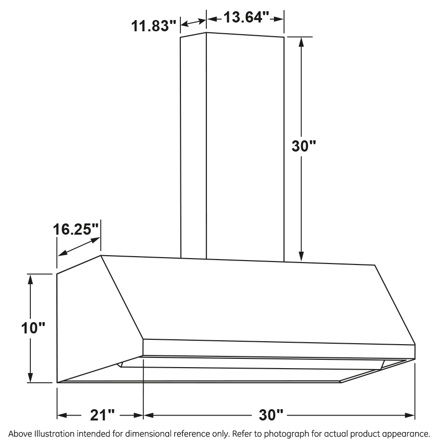 Haier UVW8304SPSS 30" Designer Wall Mount Hood W/ Dimmable Led Lighting