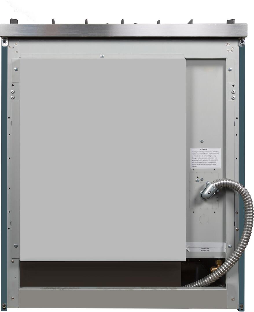 Ilve UM30DNE3BGB Majestic Ii 30 Inch Dual Fuel Natural Gas Freestanding Range In Blue Grey With Bronze Trim