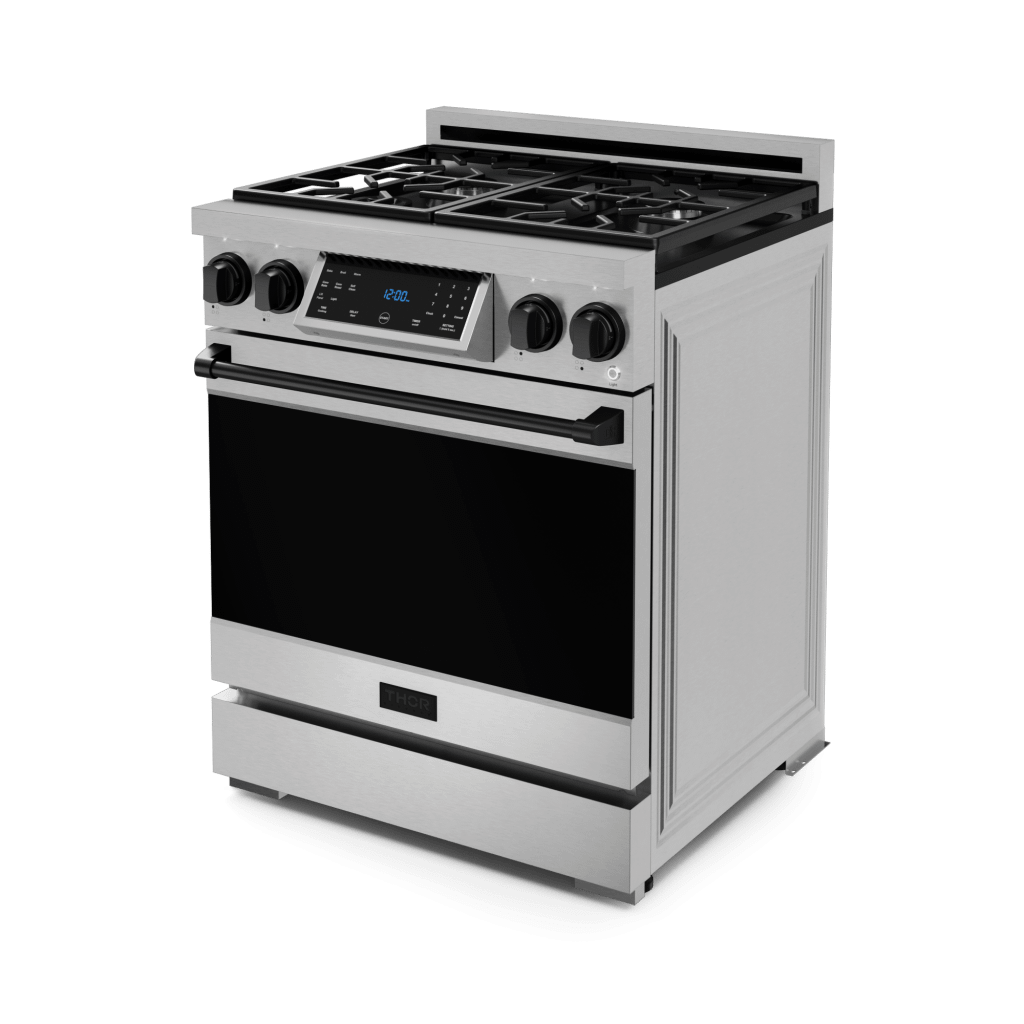 Thor Kitchen RSG30LPBLK 30 Inch Professional Lp Range With Tilt Panel Touch Control In Stainless Steel/Black Gordon Ramsay Series - Rsg30Lp-Blk