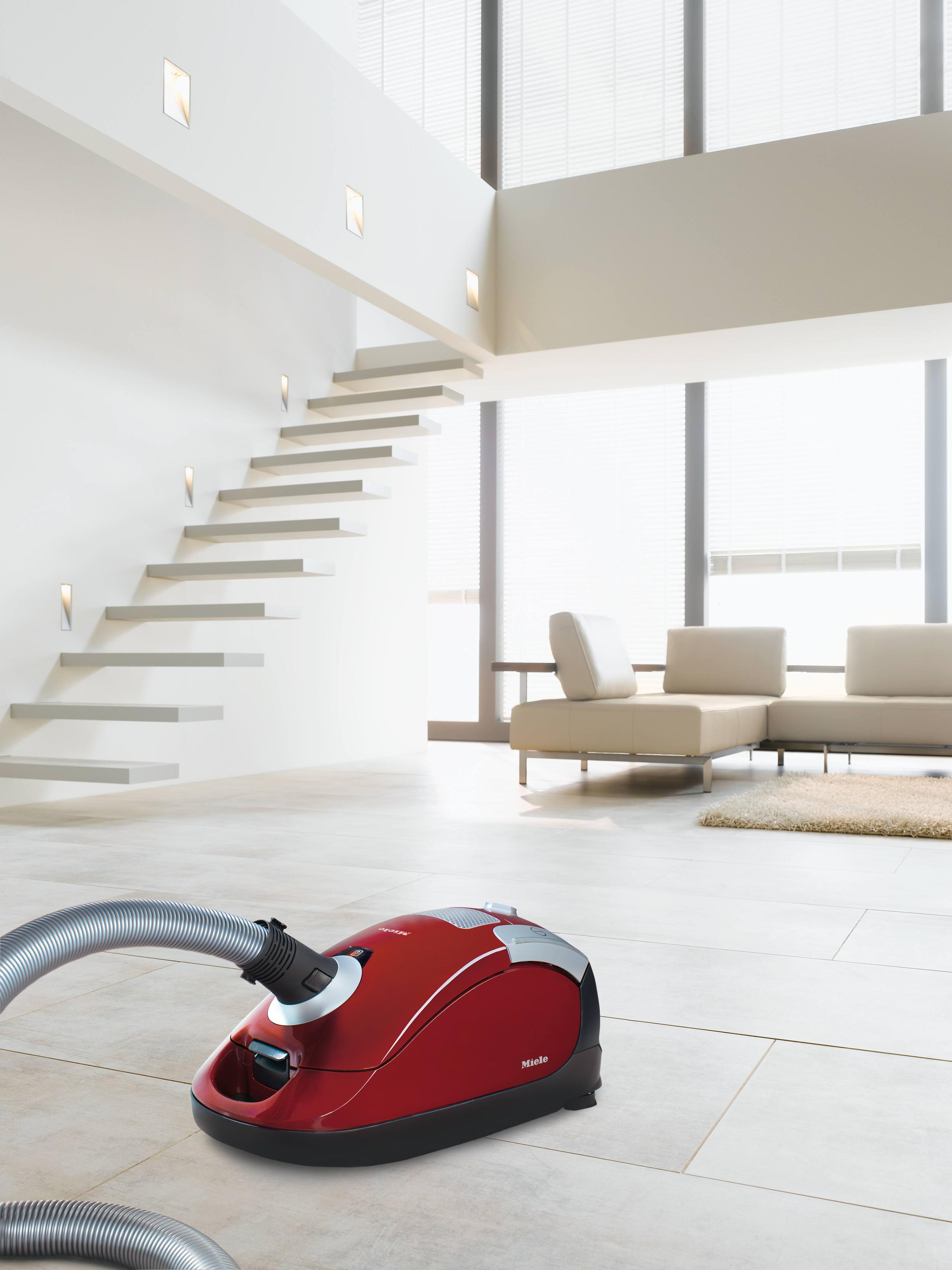 Miele COMPACT C1 HOMECARE POWERLINE SCAO3 MANGO RED Compact C1 Homecare Powerline - Scao3 - Canister Vacuum Cleaners With Turbo Brush For Hard Floor And Low, Medium-Pile Carpeting.