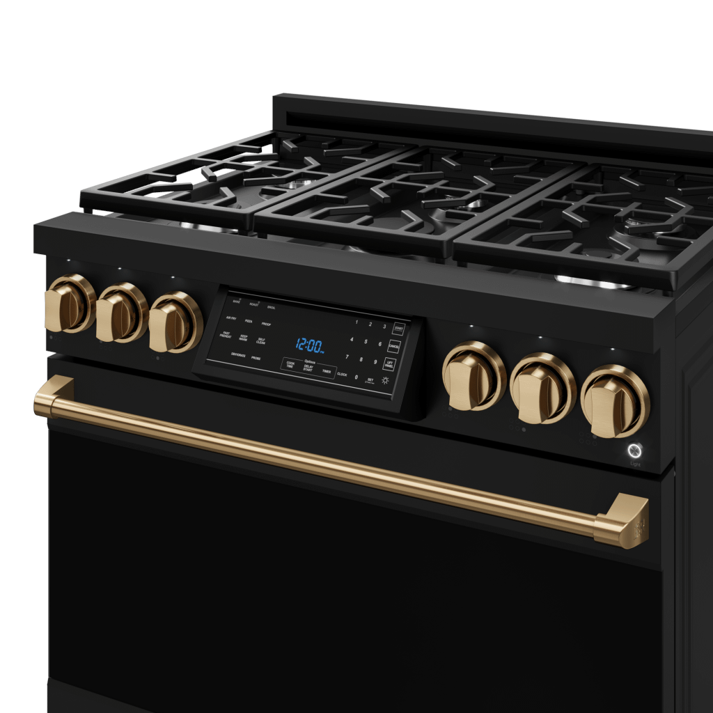 Thor Kitchen RSG36BLPBRZ 36 Inch Professional Lp Range With Tilt Panel Touch Control In Black/Bronze Gordon Ramsay Series - Rsg36Blp-Brz