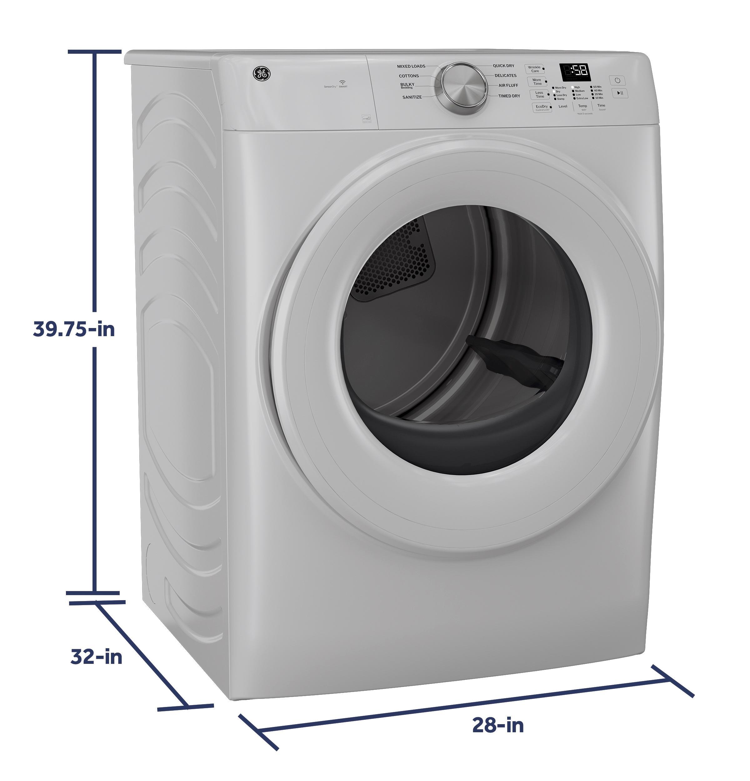 Ge Appliances GFD35ESSYWW Ge® Energy Star® 7.8 Cu. Ft. Capacity Smart Front Load Electric Dryer