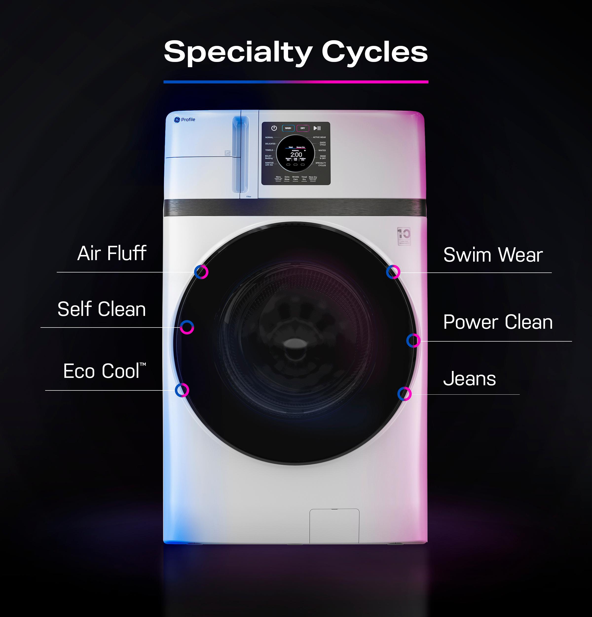 Ge Appliances PFQ83HSSWWW Ge Profile™ Energy Star® 4.6 Cu. Ft. Capacity Ultrafast Combo With Ventless Inverter Heat Pump Technology Washer/Dryer