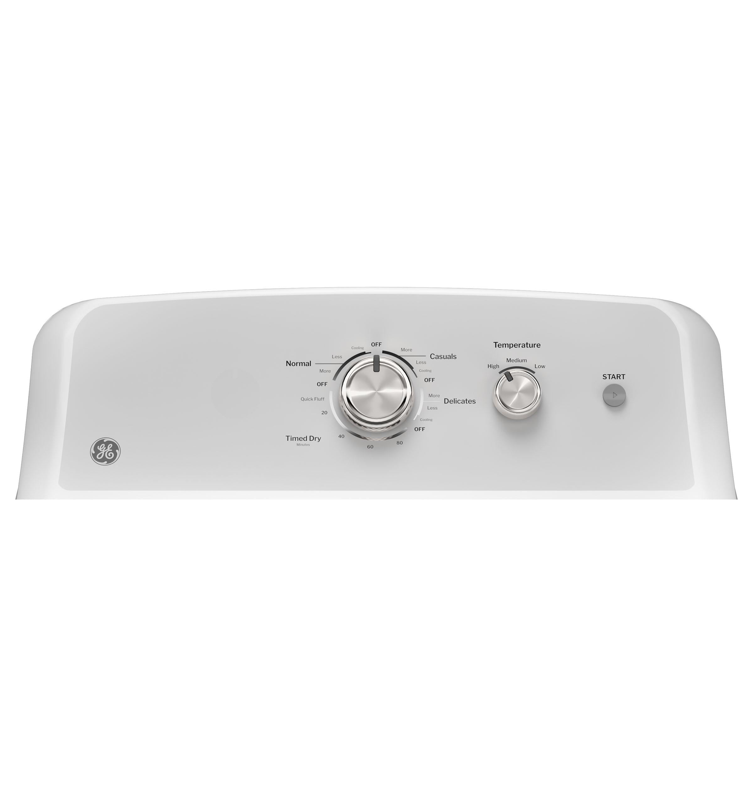 Ge Appliances GTX38GASWWS Ge® 6.2 Cu. Ft. Capacity Gas Dryer With Up To 120 Ft. Venting And Shallow Depth​