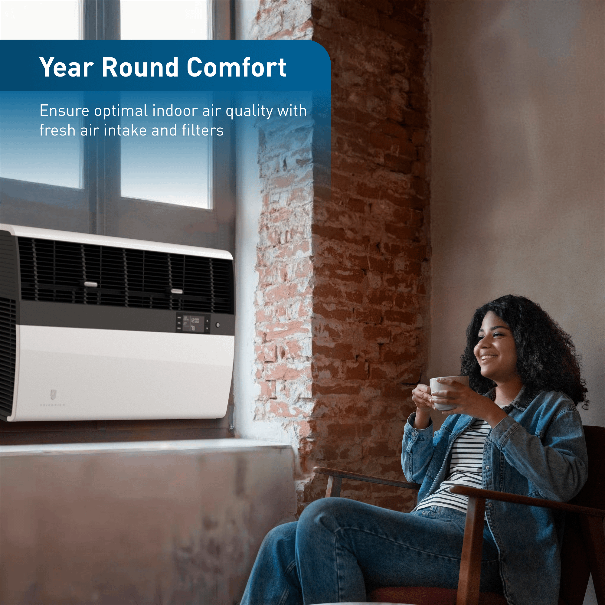 Friedrich KHVM24B34A Friedrich K Hl Inverter 24,000 Btu 230V Smart Window/Wall Air Conditioner With Heat Pump