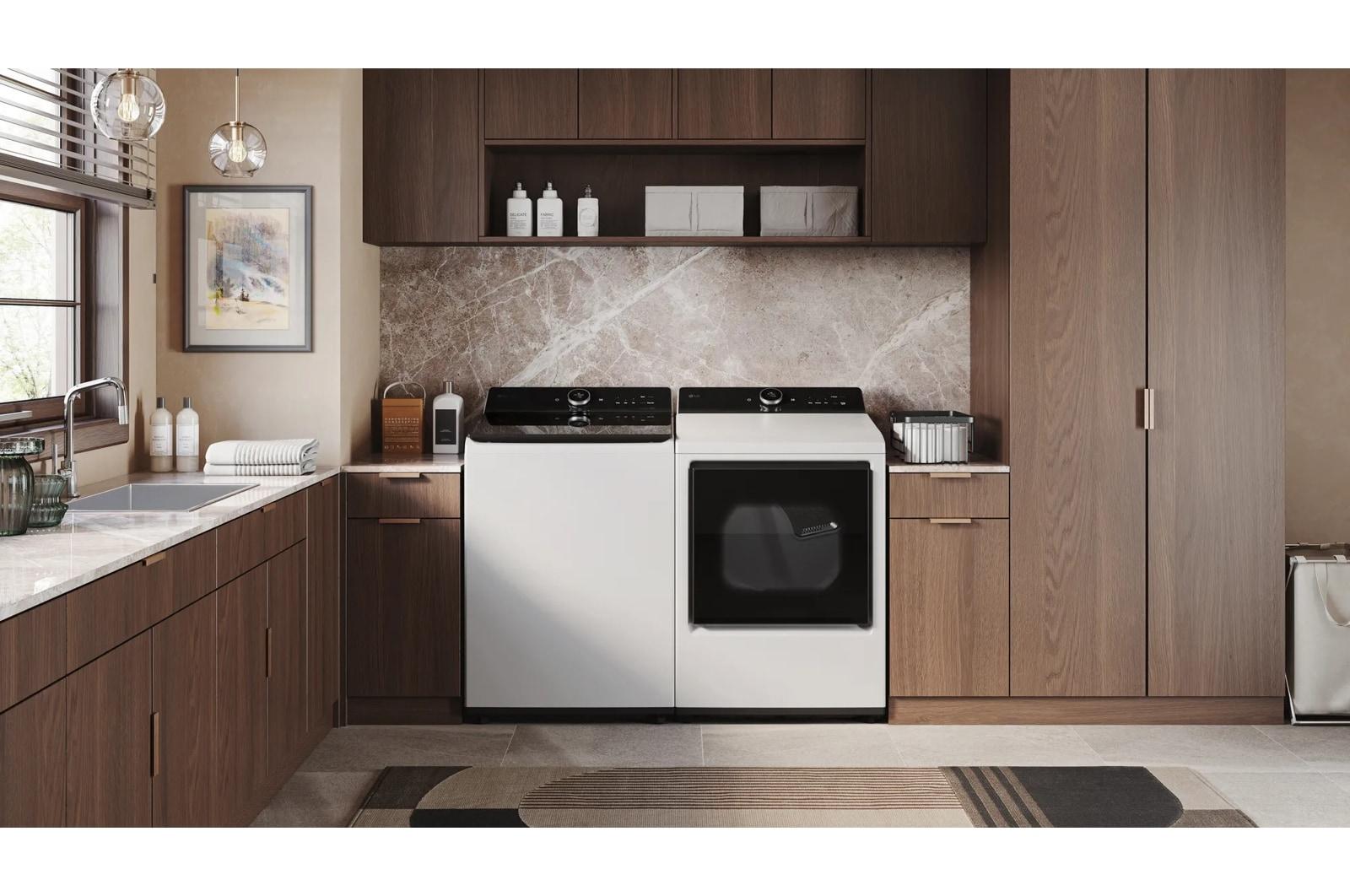 Lg WT8600CW 5.5 Cu.Ft. Mega Capacity Top Load Washer With Turbowash™ Washer With Steam, Ezdipense, Wi-Fi Connectivity, White