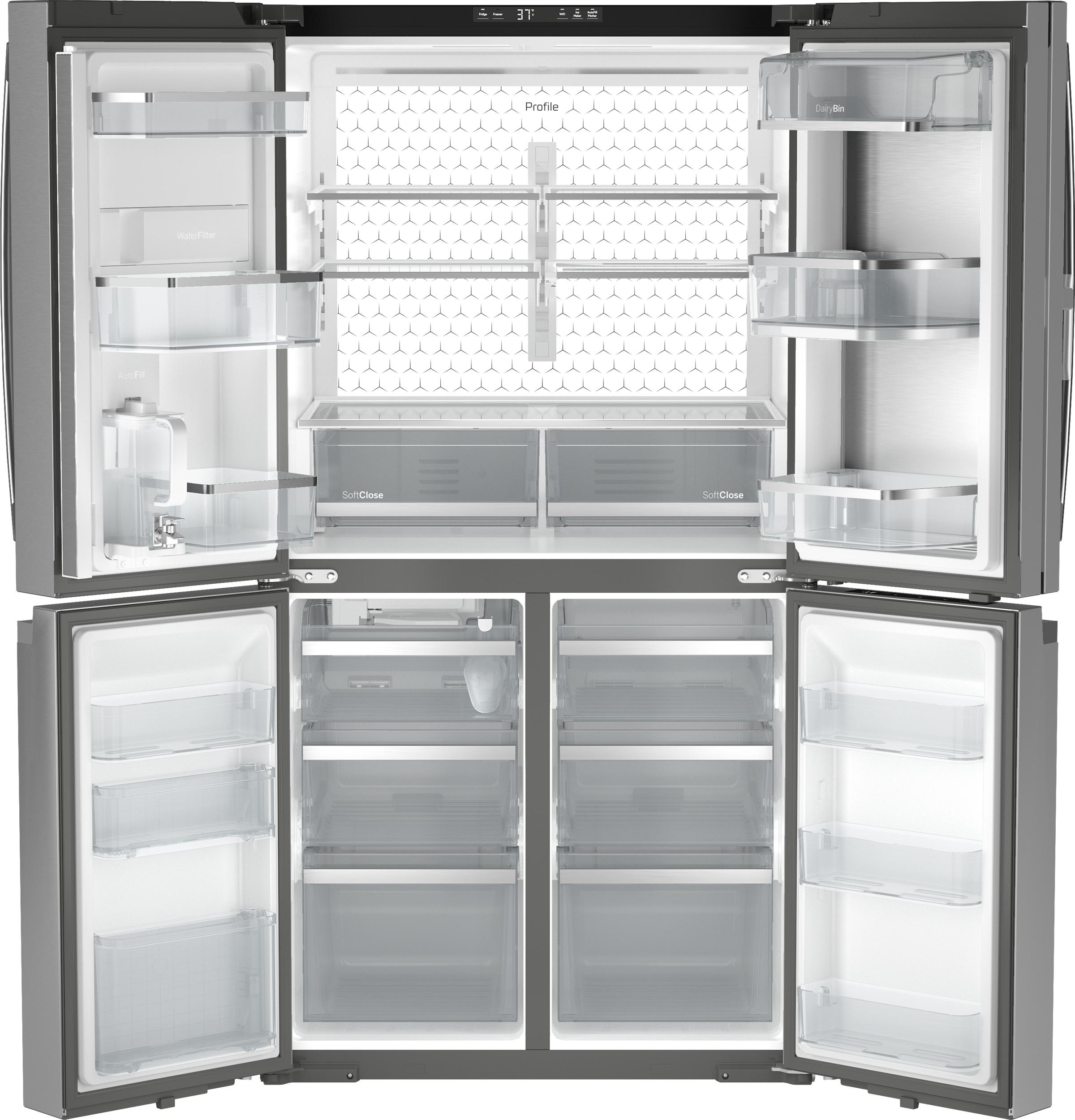 Ge Appliances PAD28BYTFS Ge Profile™ Series Energy Star® 28.4 Cu. Ft. Quad-Door Refrigerator With Dual-Dispense Autofill Pitcher