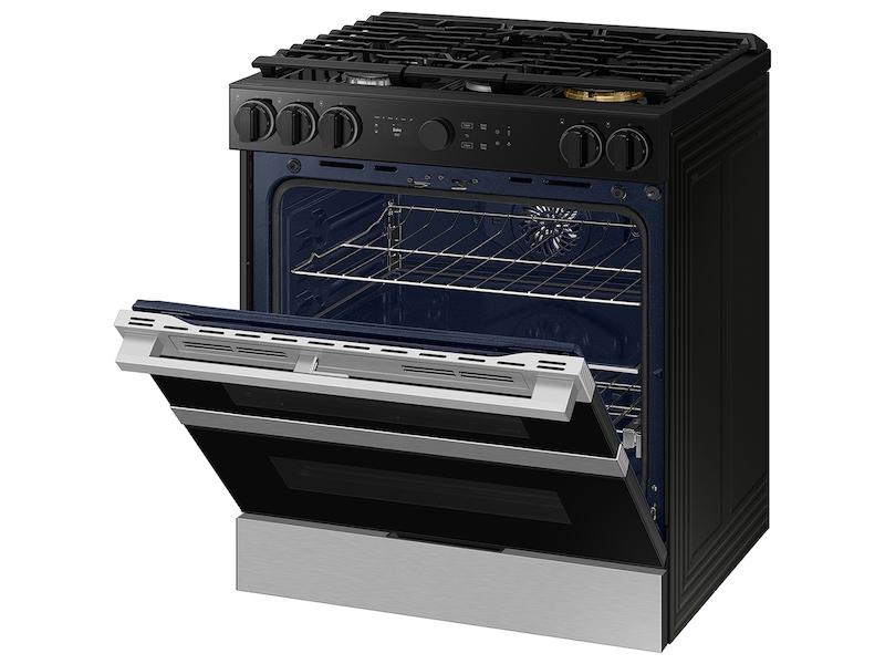 Samsung NSY6DG8550SR Bespoke Smart Slide-In Dual Fuel Range 6.3 Cu. Ft. With Flex Duo™ & Illuminated Precision Knobs In Stainless Steel