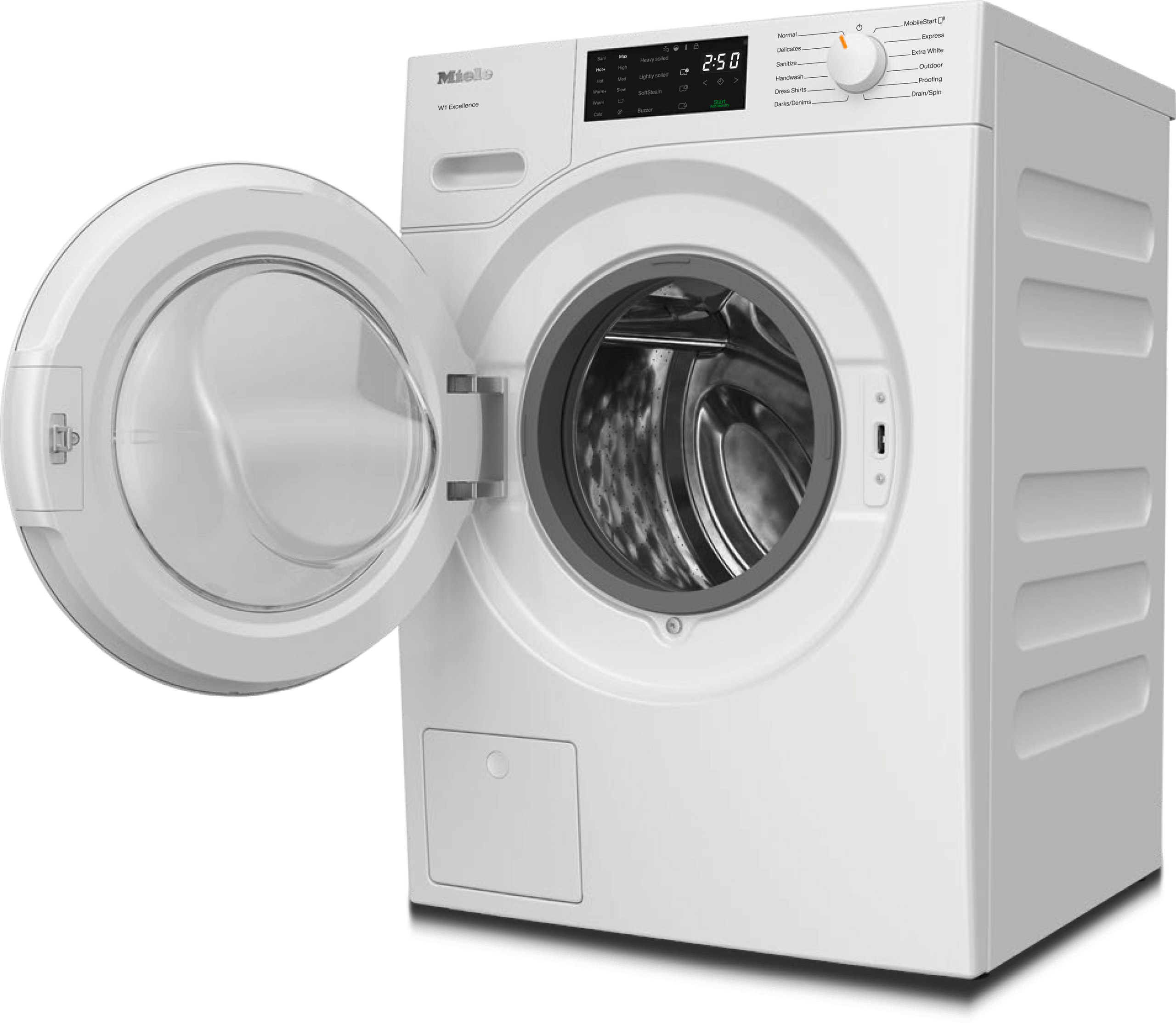 Miele WXD160WCS Wxd160 Wcs Lotus White - W1 Front-Loading Washing Machine: 8 Kg 1600 Rpm Pre-Ironing Miele@Home Capdosing Honeycomb Drum