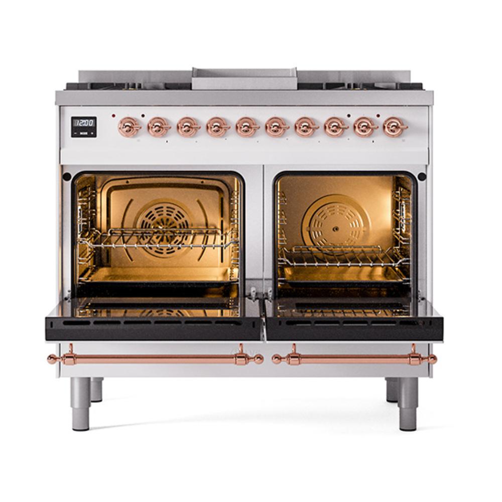 Ilve UND40FNMPRAP Ilve Und40Fnmprap Nostalgie Ii Noblesse 40" Dual Fuel Range (Natural Gas, Triple Glass Door, Ral, Copper)