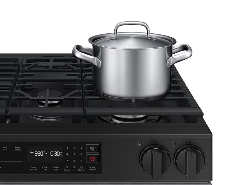 Samsung NSG6DG8100SR Bespoke 6.0 Cu. Ft. Smart Slide-In Gas Range With Precision Knobs In Stainless Steel