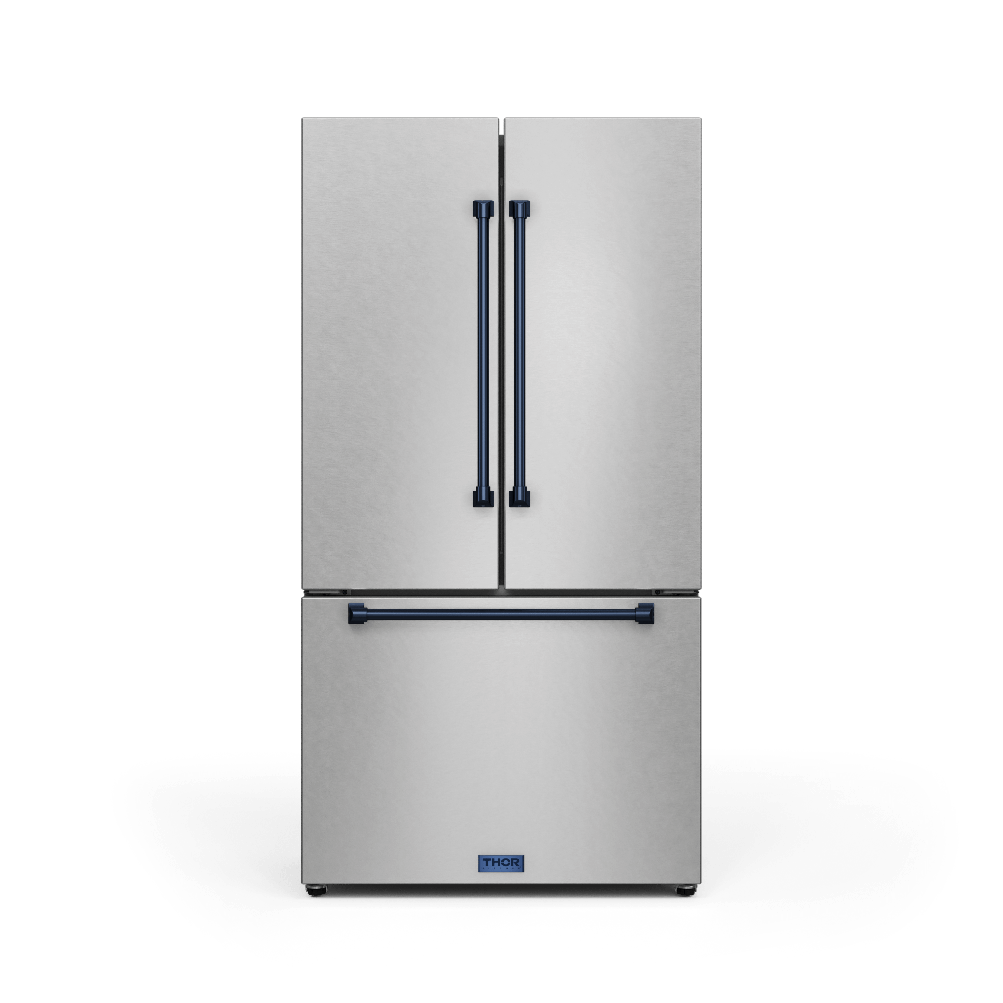 Thor Kitchen RF3621CTD99BLU 36 Inch 20.3 Cu Ft French Door Counter Depth Refrigerator With Ice Maker In Stainless Steel/Navy Blue Gordon Ramsay Series - Rf3621Ctd99-Blu