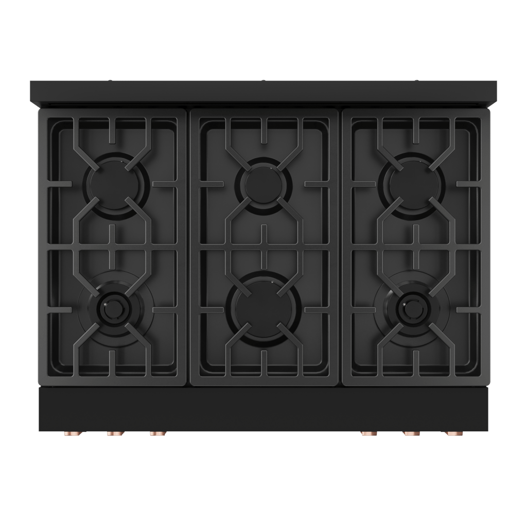Thor Kitchen RSG36BLPRSG 36 Inch Professional Lp Range With Tilt Panel Touch Control In Black/Rose Gold Gordon Ramsay Series - Rsg36Blp-Rsg
