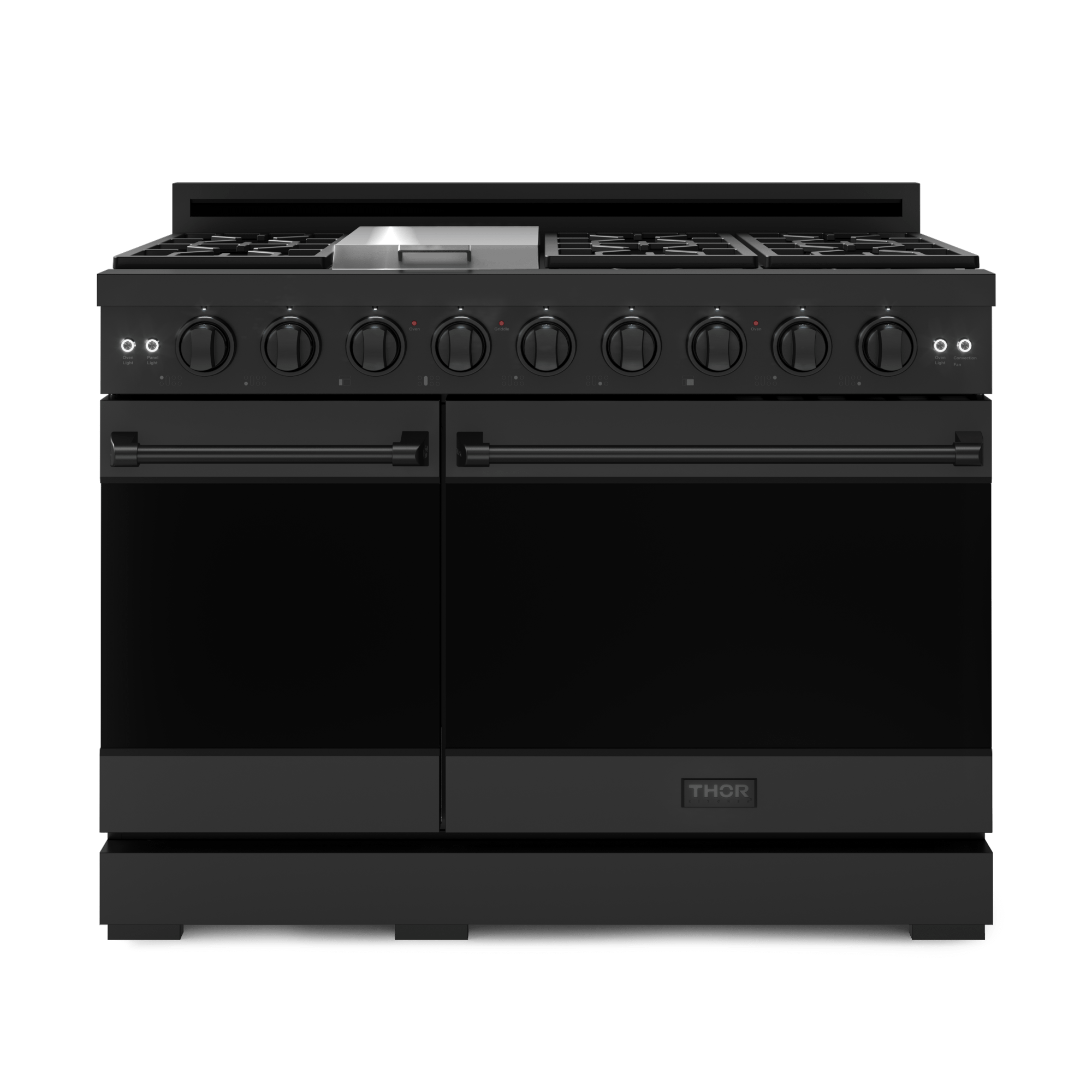 Thor Kitchen RSG48EB 48 Inch Professional Gas Range With Pro-Style Knobs In Black Gordon Ramsay Series - Rsg48Eb