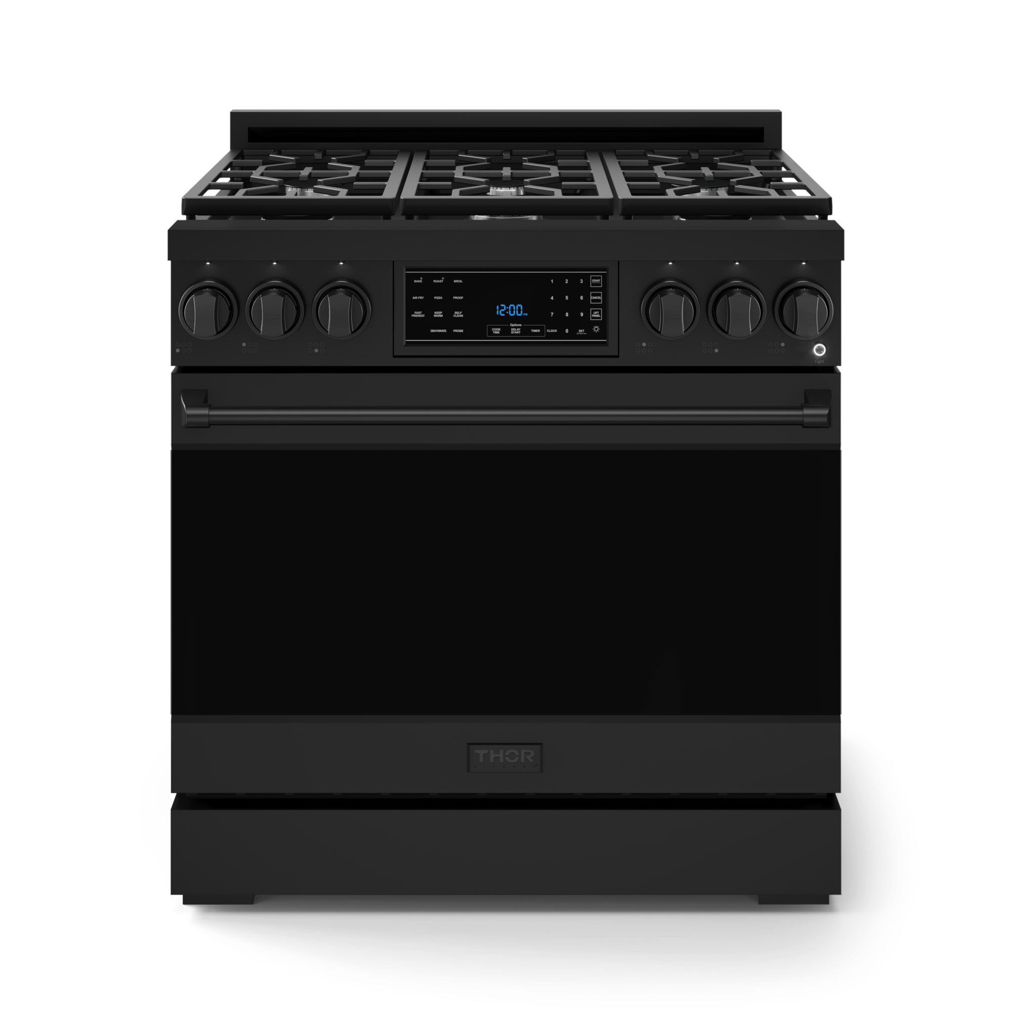 Thor Kitchen RSG36BLP 36 Inch Professional Lp Range With Tilt Panel Touch Control In Black Gordon Ramsay Series - Rsg36Blp