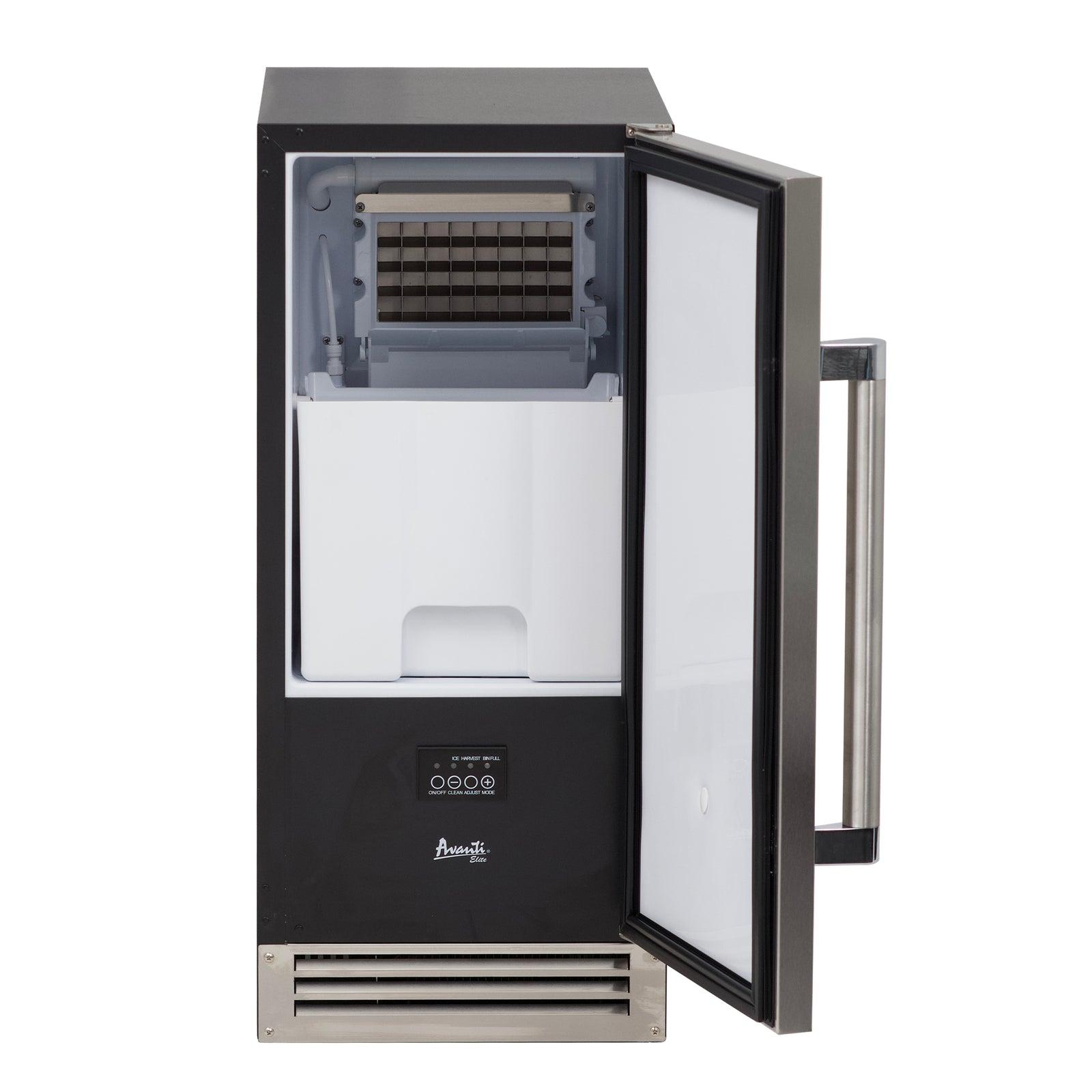Avanti IME49U3SIS Avanti Elite Built-In Or Freestanding Ice Maker, 15" - Stainless Steel / 49 Lbs