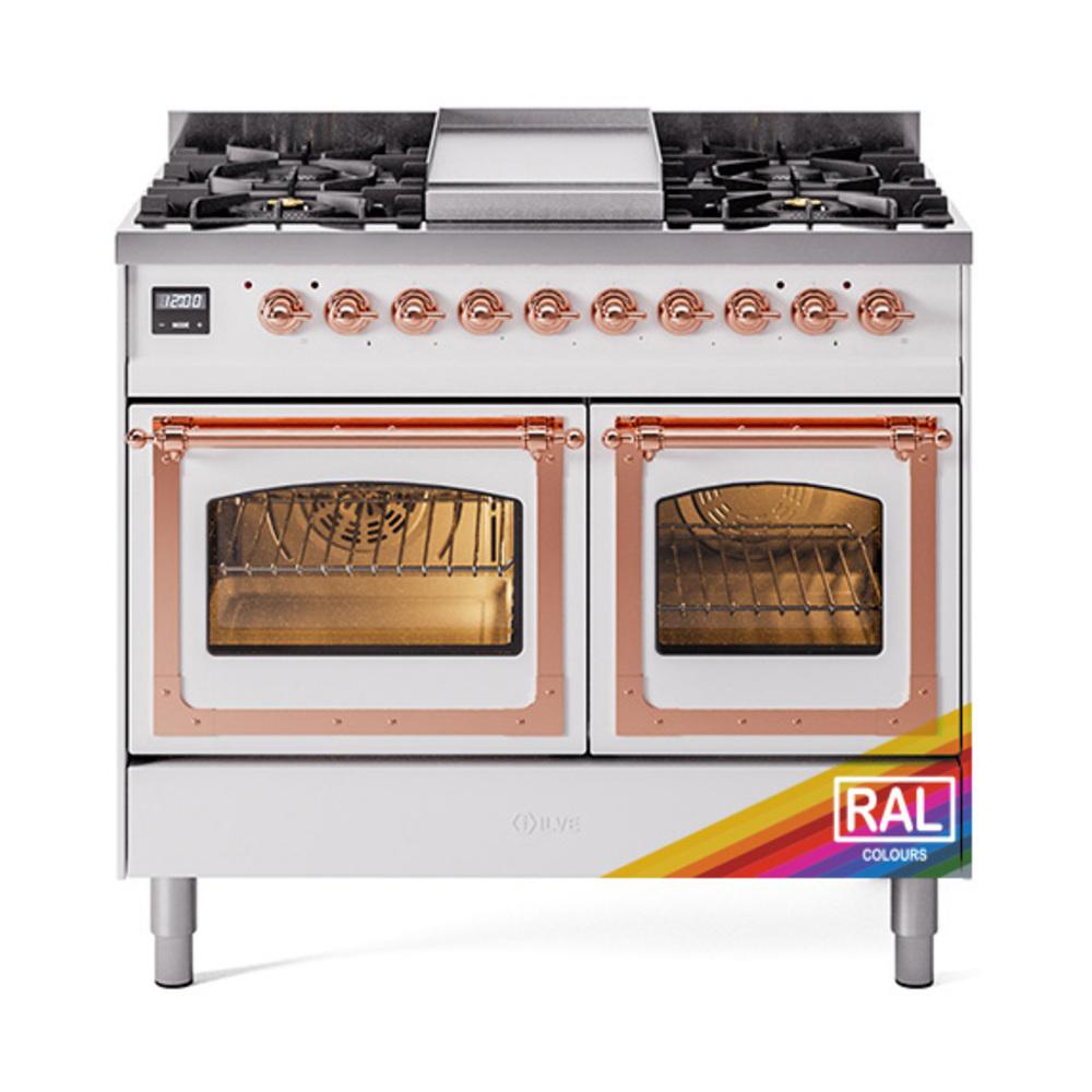 Ilve UND40FNMPRAPLP Ilve Und40Fnmpraplp Nostalgie Ii Noblesse 40" Dual Fuel Range (Liquid Propane, Triple Glass Door, Ral, Copper)