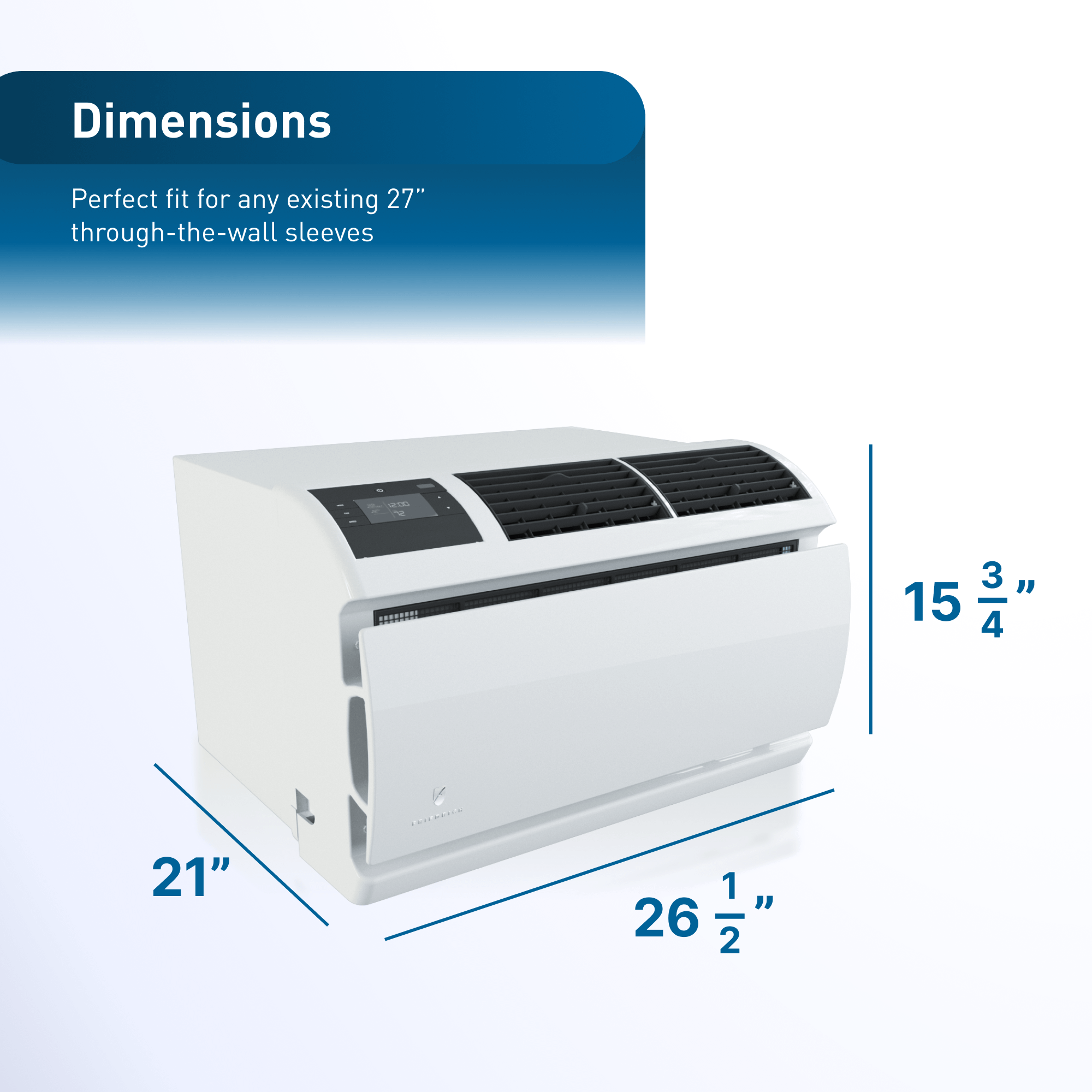 Friedrich WHVT14B33A Friedrich Wallmaster Inverter 14,000 Btu 230V Smart Through-The-Wall Air Conditioner With Heat Pump