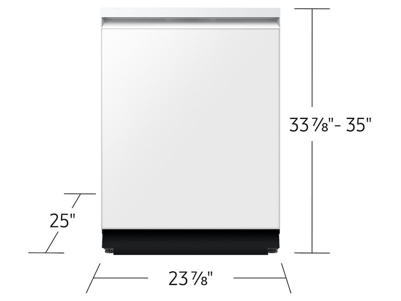 Samsung DW90F89T0U12 38 Dba Bespoke Smart Dishwasher With 3Rd Rack Washing System In White Glass