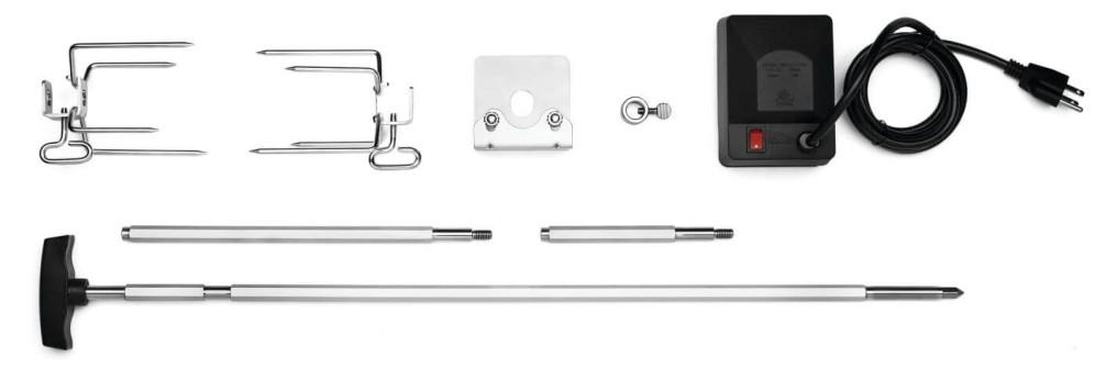 Napoleon Bbq 69241 Heavy Duty Rotisserie Kit For Pro Charcoal Kettle 22 And 18-Inch Grills