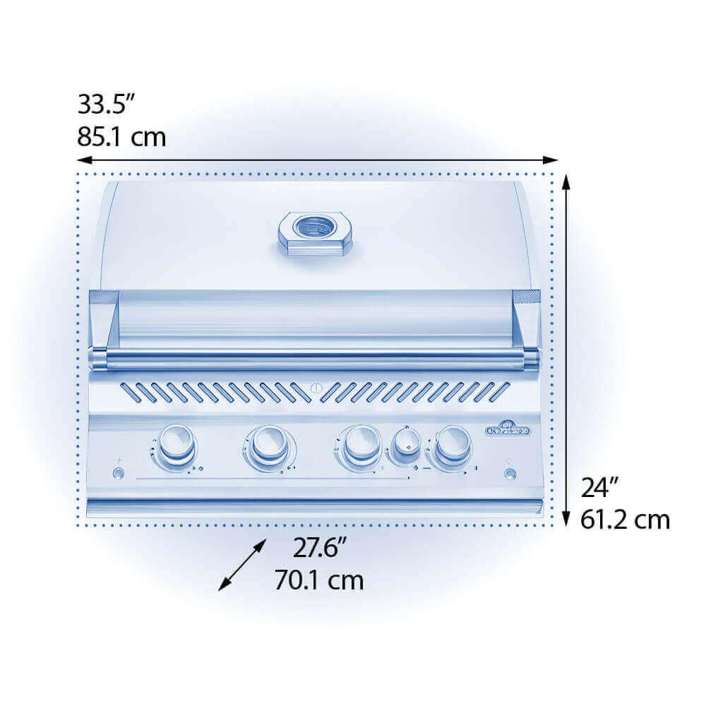 Napoleon Bbq BIG32RBNMK1 Built-In 700 Series 32 With Infrared Rear Burner , Natural Gas, Matte/Matt Black